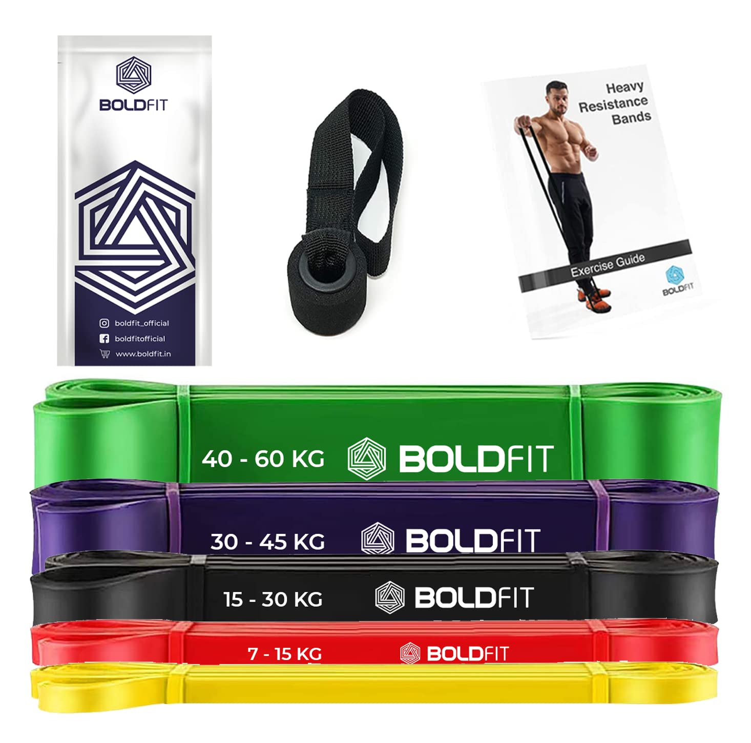 Boldfit Heavy Resistance Band for Workout Set Exercise & Stretching Pull Up  Bands for Home Exercise Bands for Gym Men & Women Resistance Bands Loop