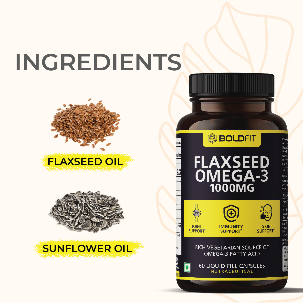 Flaxseed Omega 3 Supplement 1000 Mg