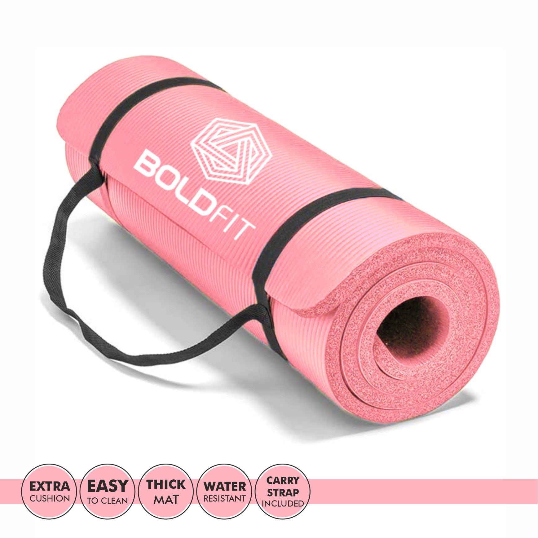Boldfit NBR Yoga mat for men and women with Carrying Strap