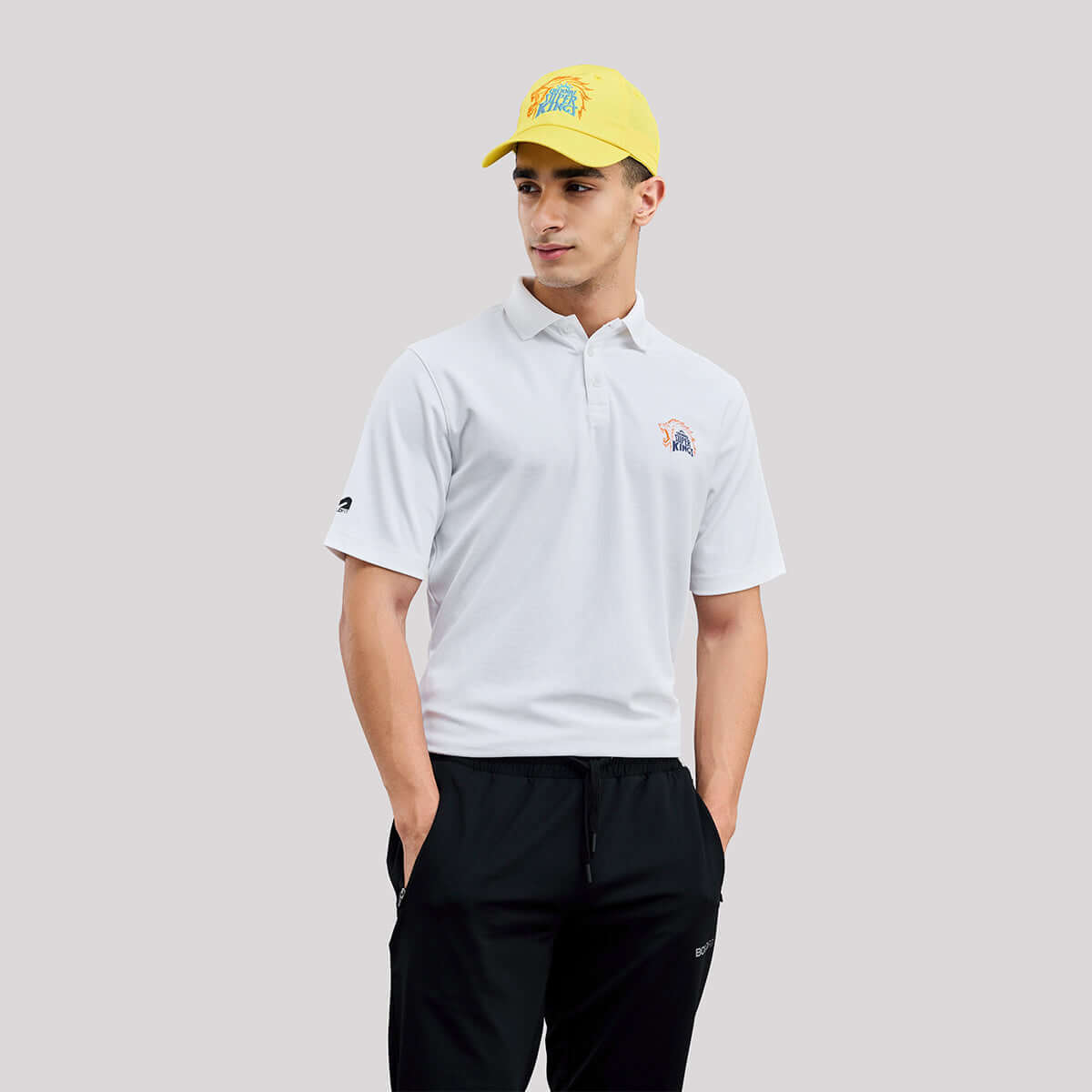 Official CSK Merch - White Men's Polo T-shirt