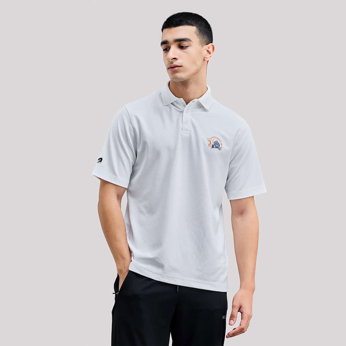 Official CSK Merch - White Men's Polo T-shirt