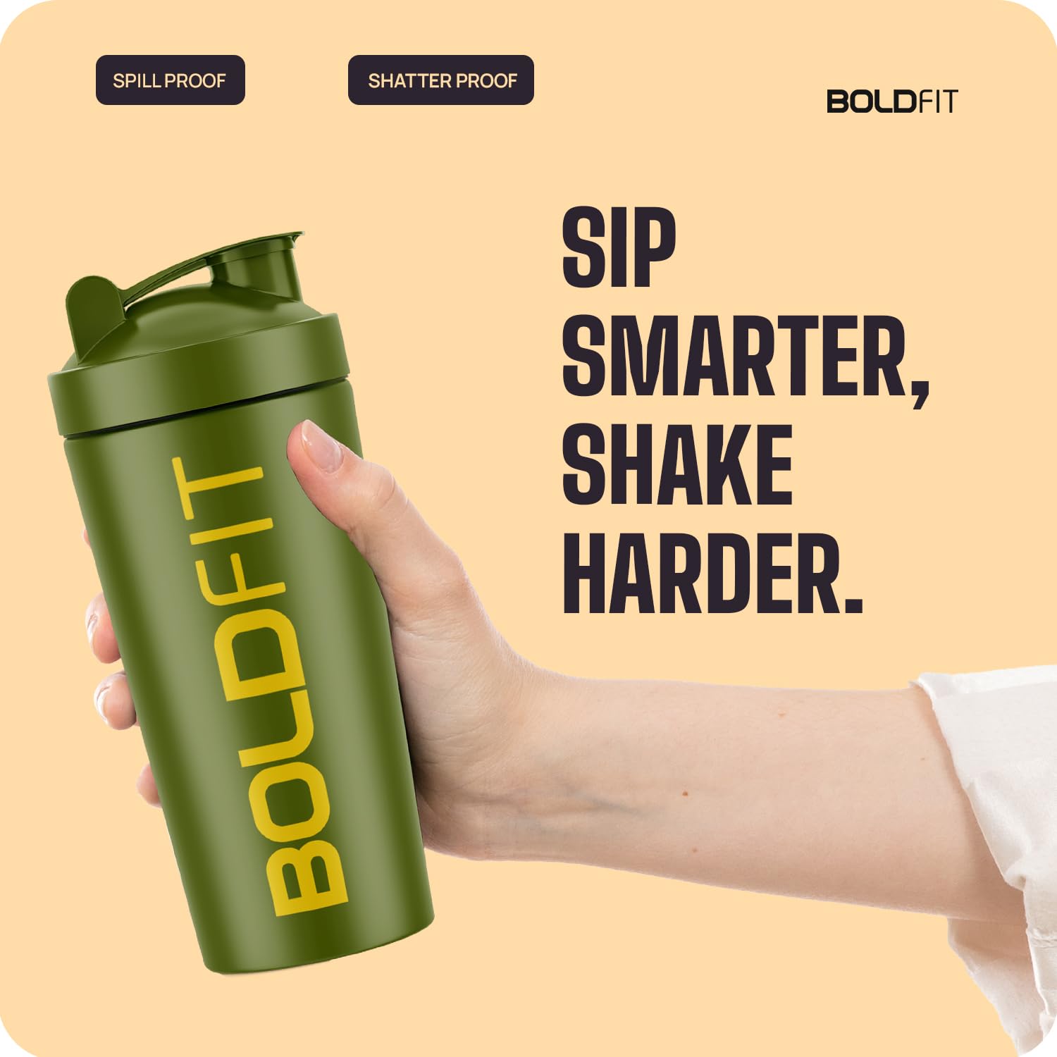BURRDOFF Steel Shaker Protein Shaker Bottle for Gym Protein Shaker