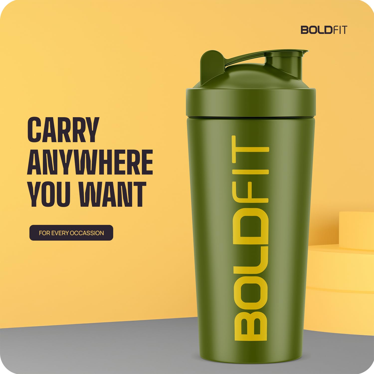 Boldfit Bold Gym Shaker Bottle 700ml, Shaker Bottles