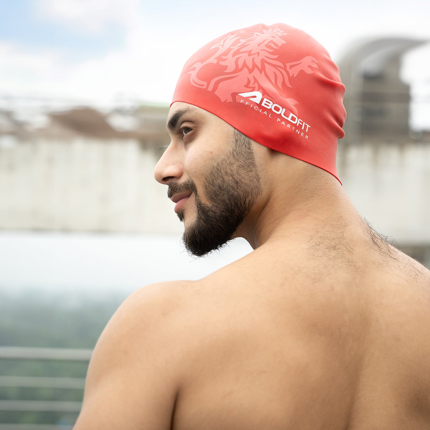 Boldfit x RCB Swim Cap -  Red