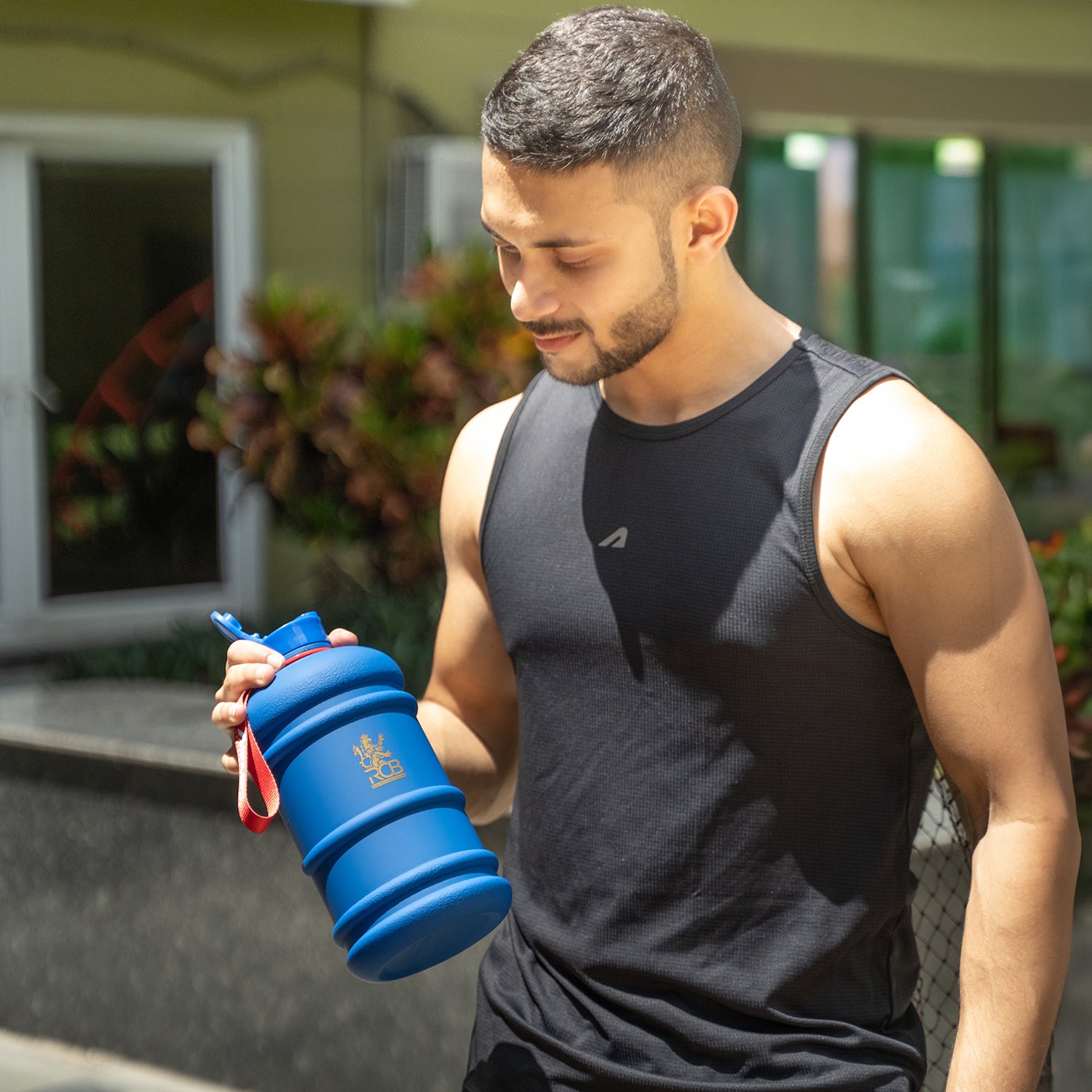 Boldfit x RCB 2.2L Blue Gallon Bottle