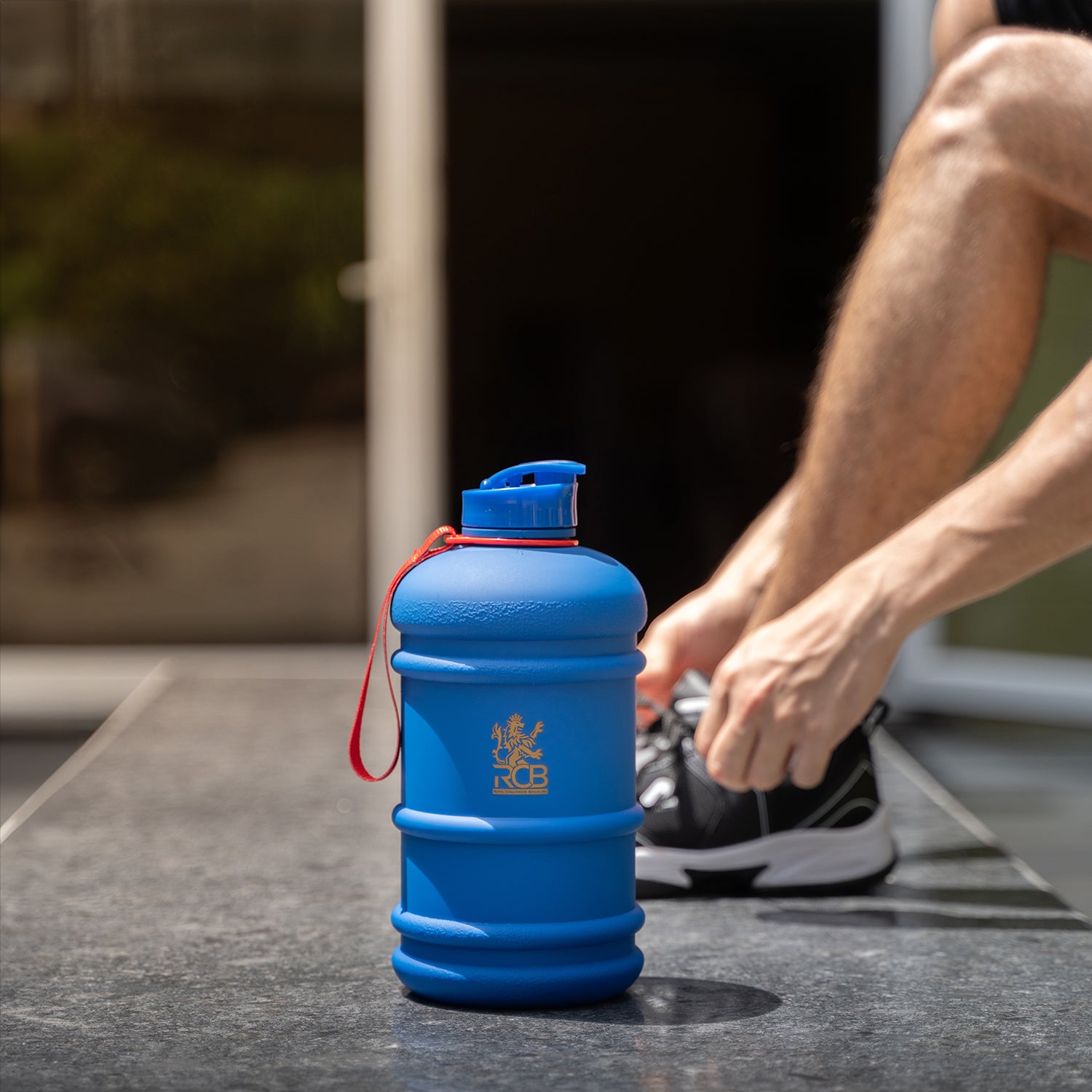 Boldfit x RCB 2.2L Blue Gallon Bottle