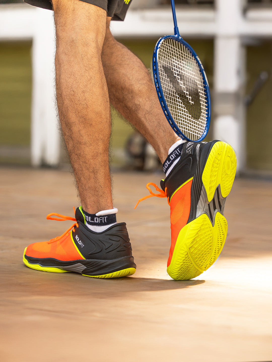 Inferno Mens Badminton Shoes - Orange-Black