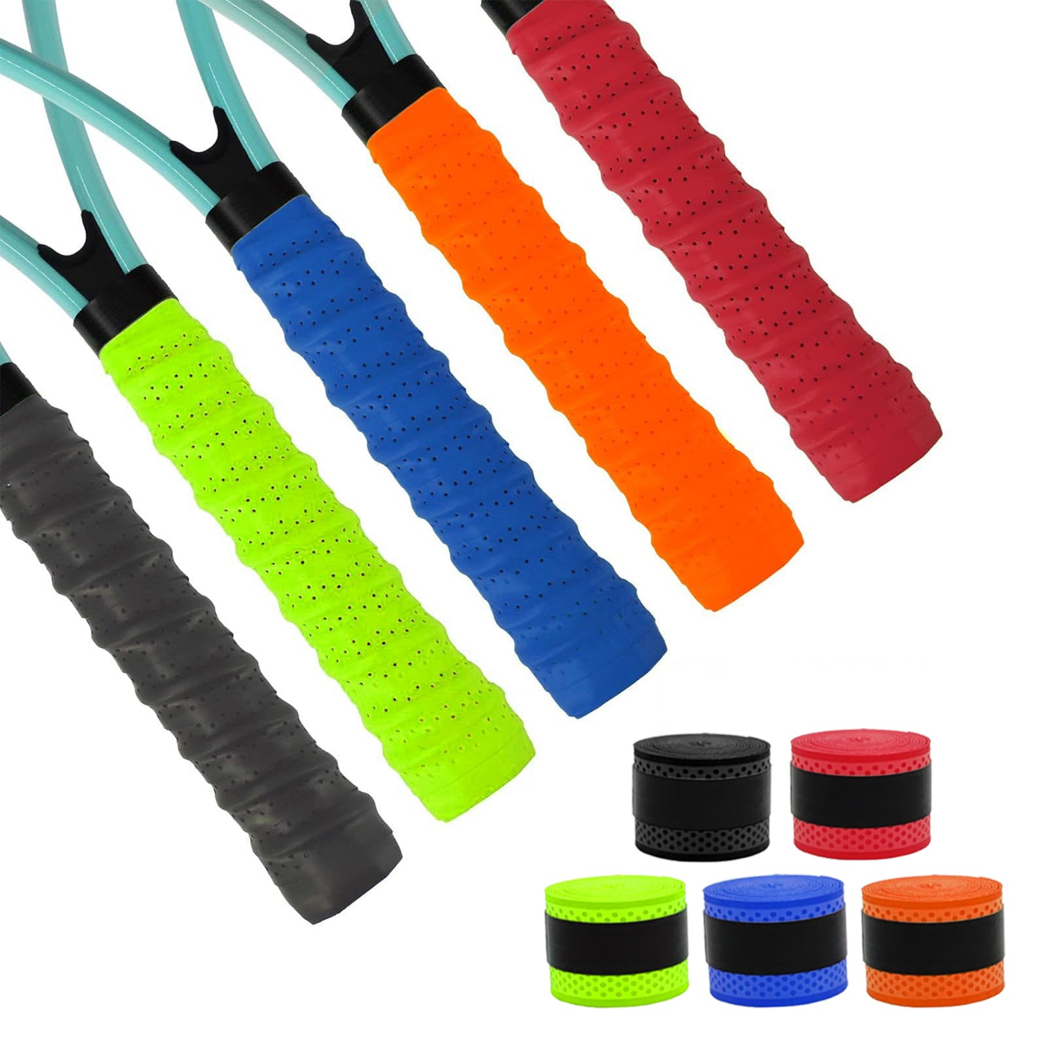 Boldfit Badminton Grip Multicolor Anti Slip Perforated Tennis Racket Grip