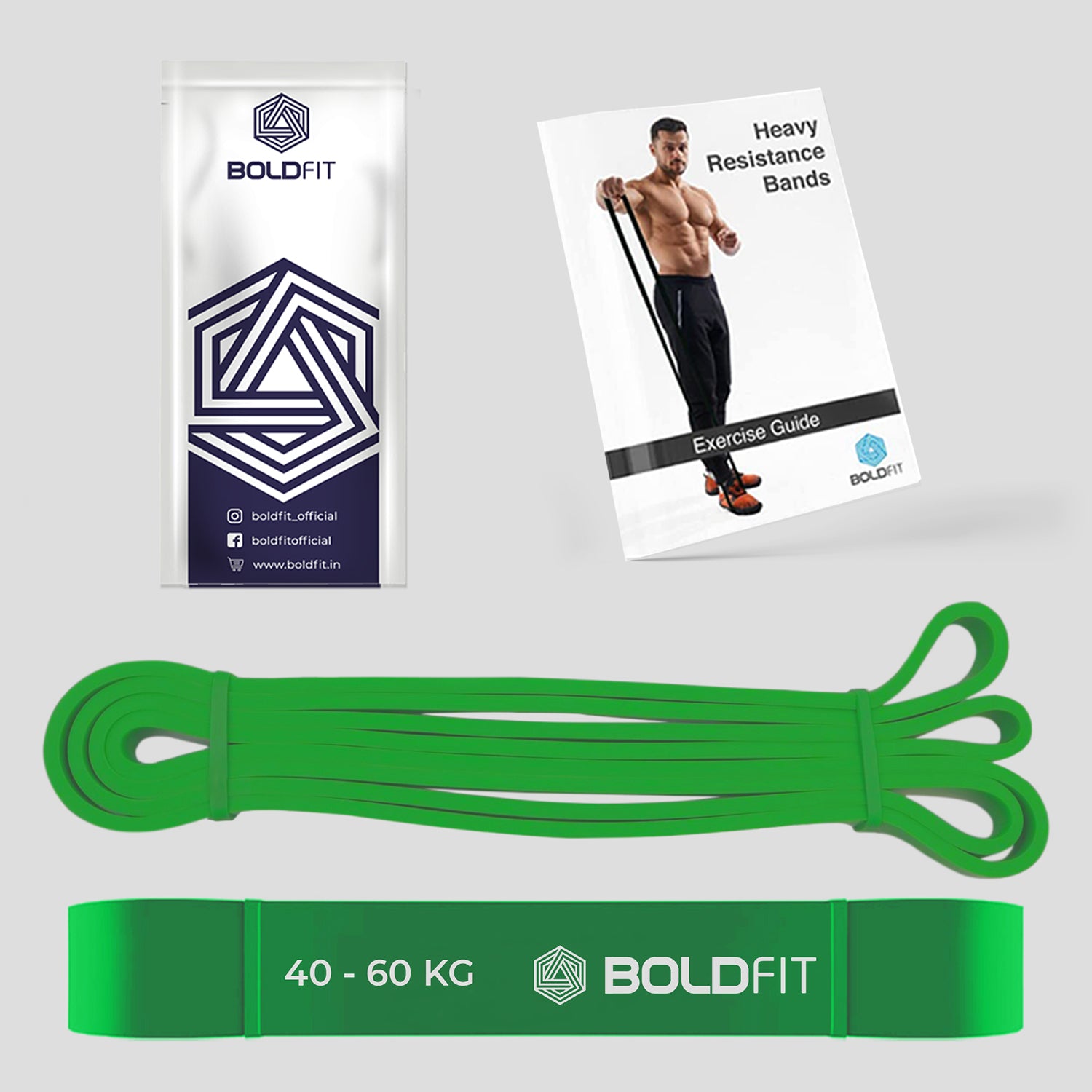 Boldfit Heavy Resistance Band - Set of 3