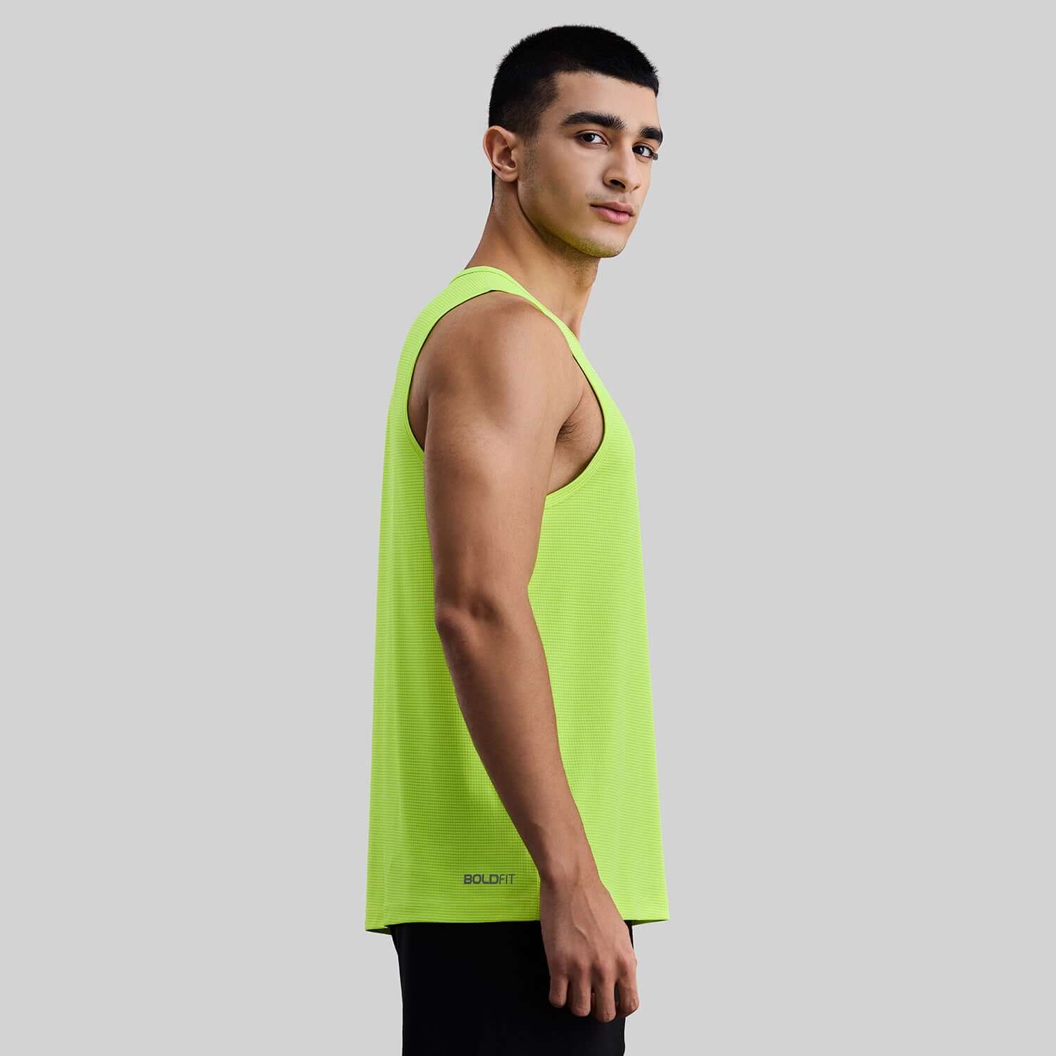 Power Mens Gym Vest - Neon Green