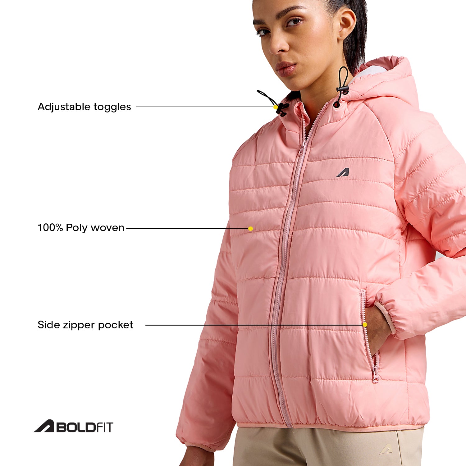 Polar Womens Puffer Jacket - Blossom Pink