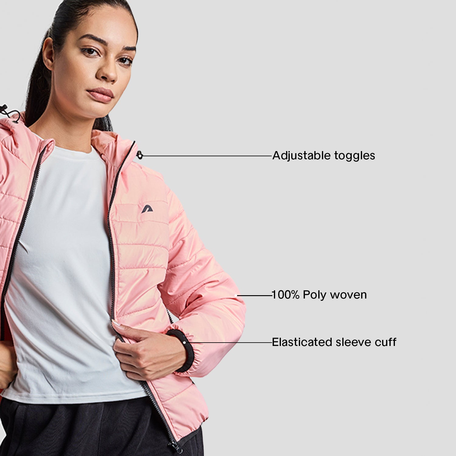 Polar Womens Puffer Jacket - Blossom Pink