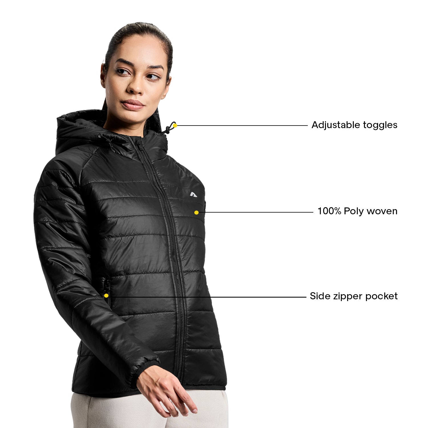 Polar Womens Puffer Jacket - Black