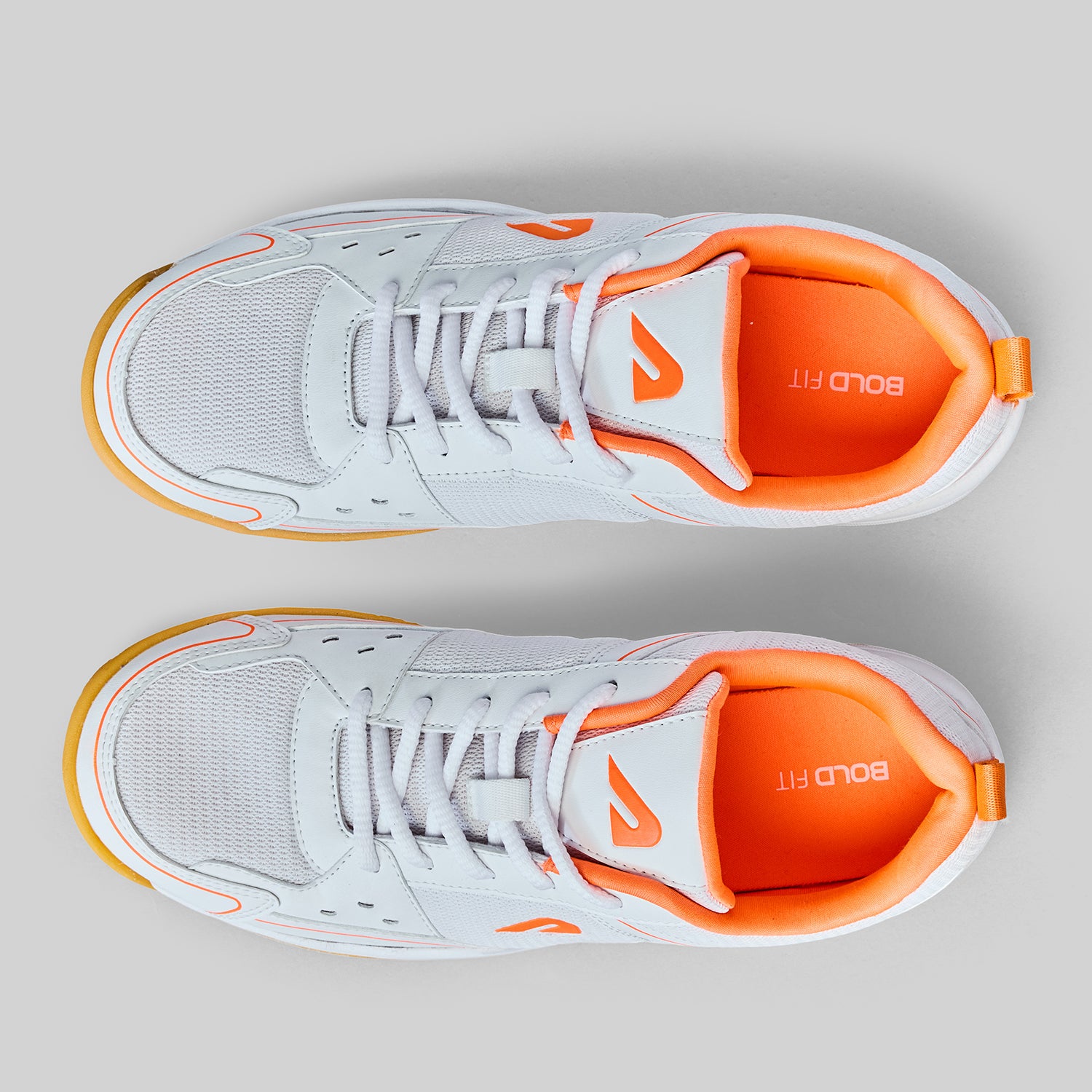 Archer Badminton Shoes - White-Orange