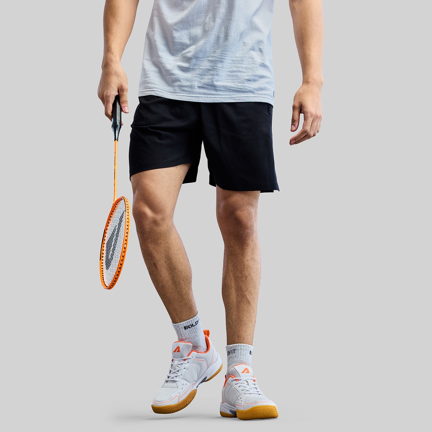 Archer Badminton Shoes - White-Orange