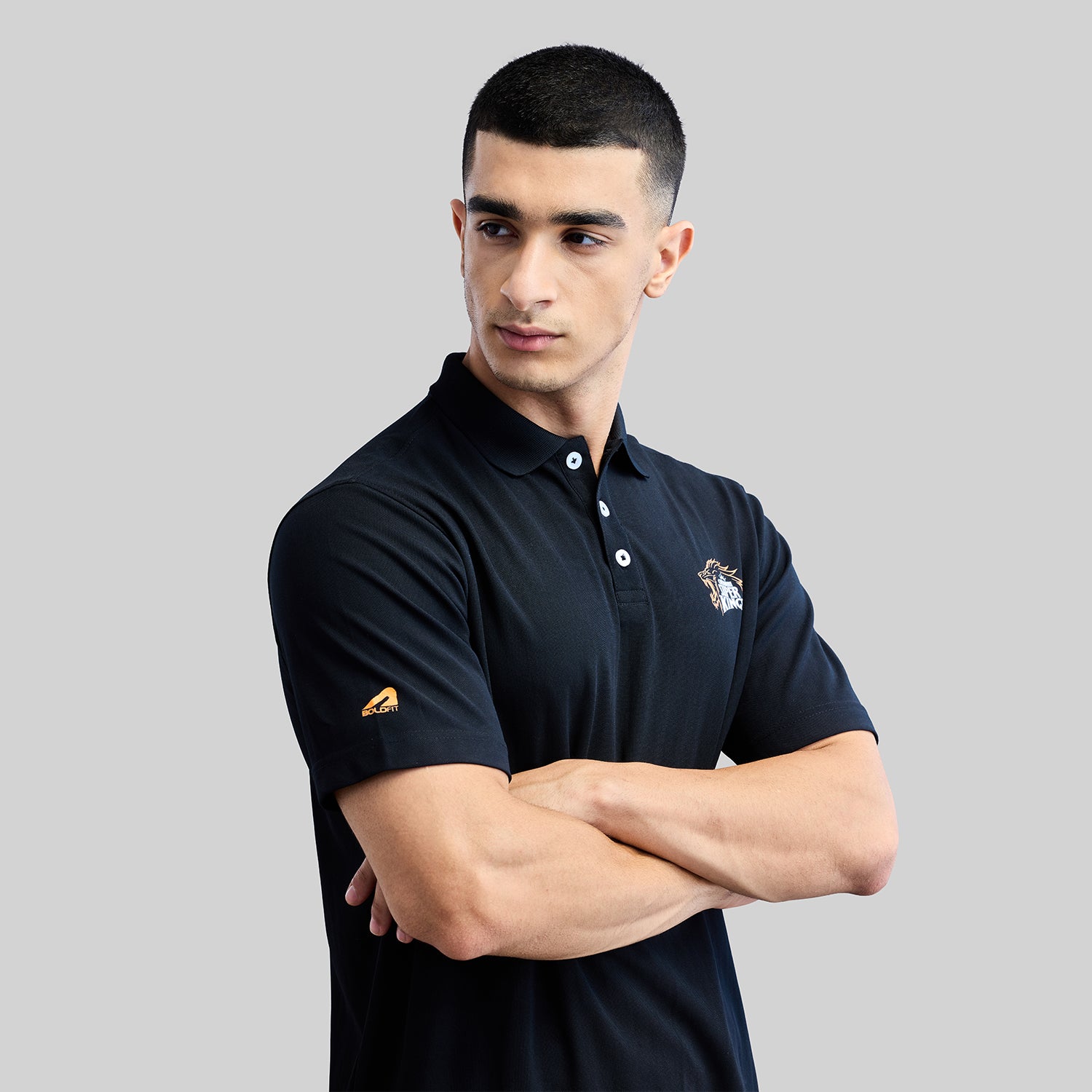 Official CSK Merch - Black Men's Polo T-shirt