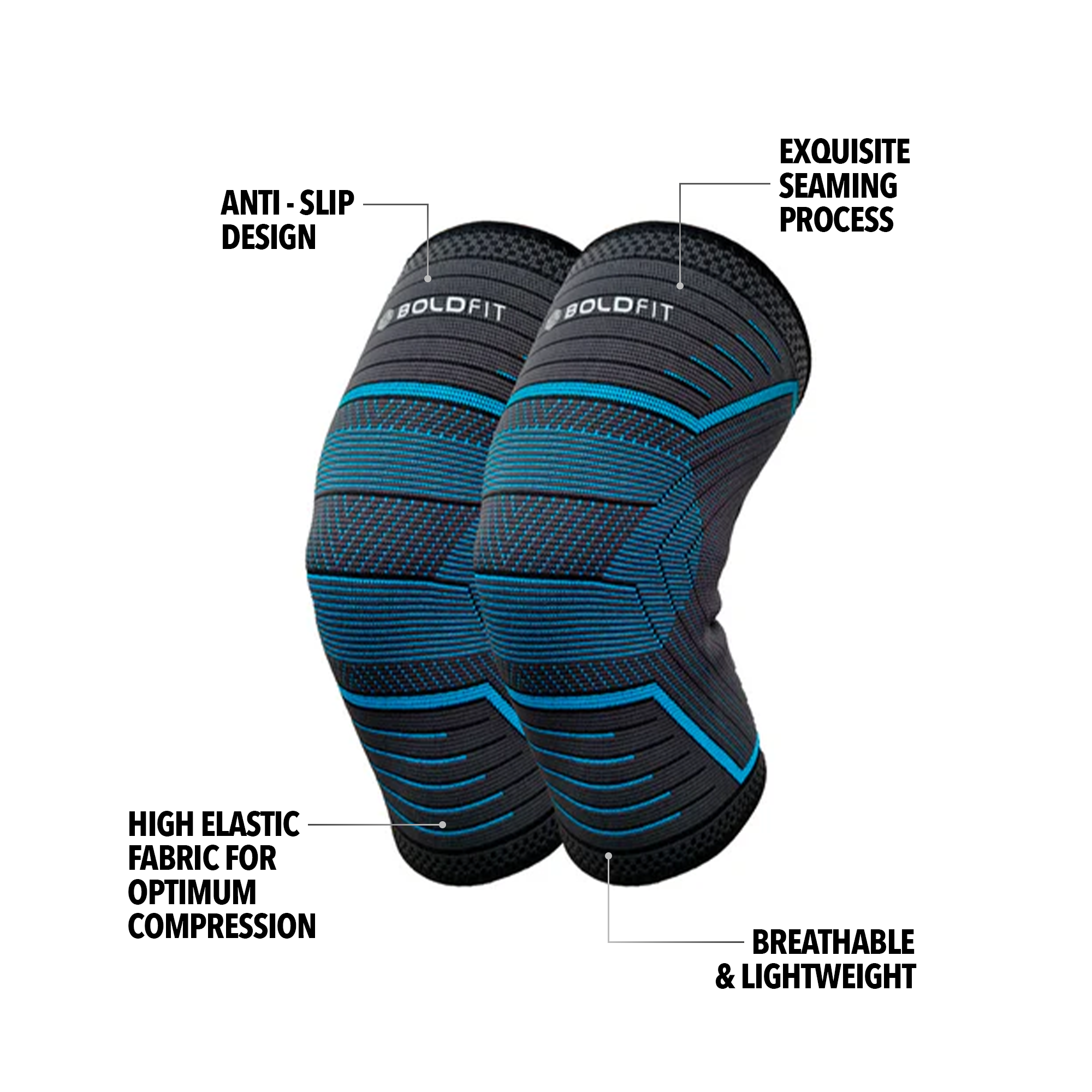 Knee Support Sleeve/Cap-Blue