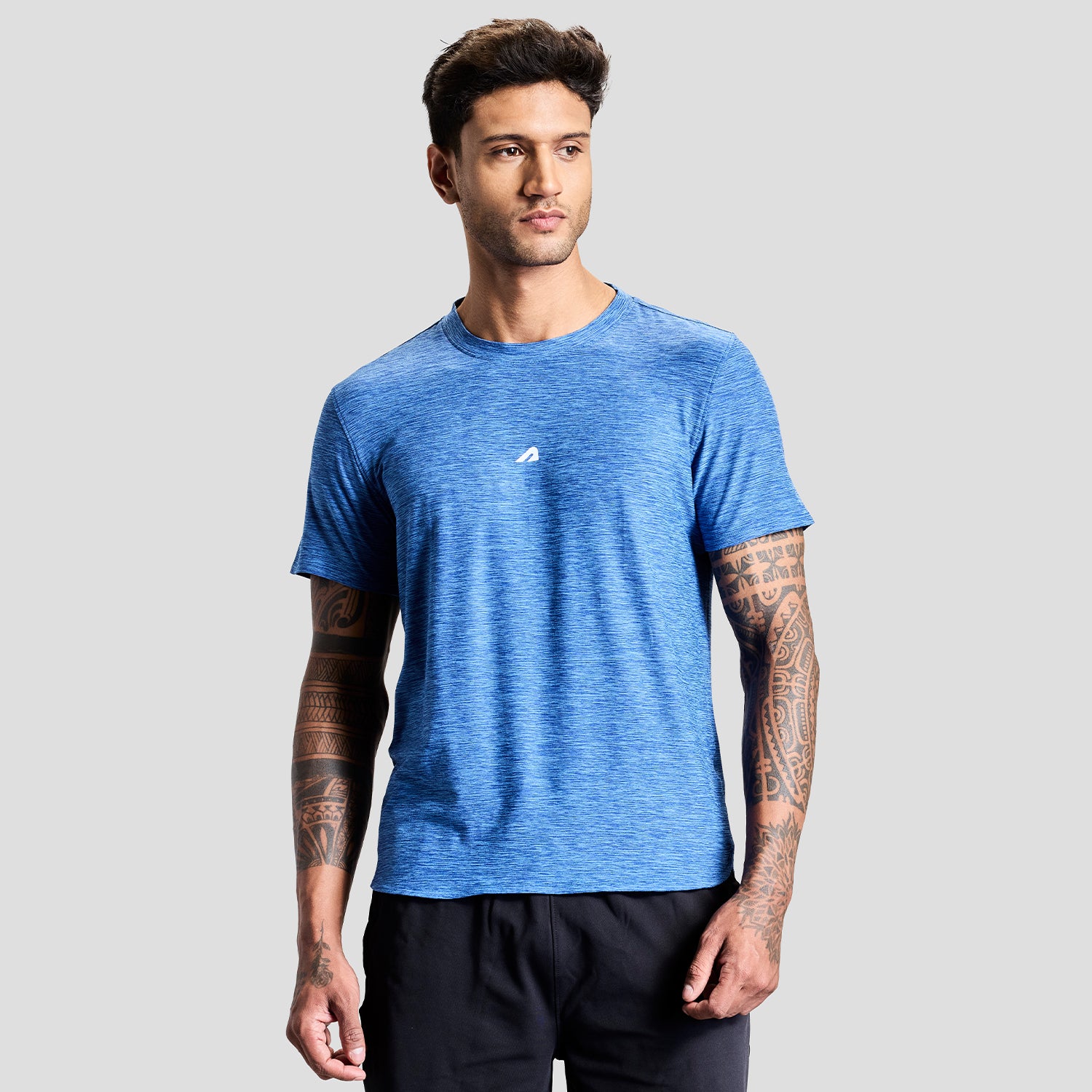 Intense Mens Tee - Melange Blue