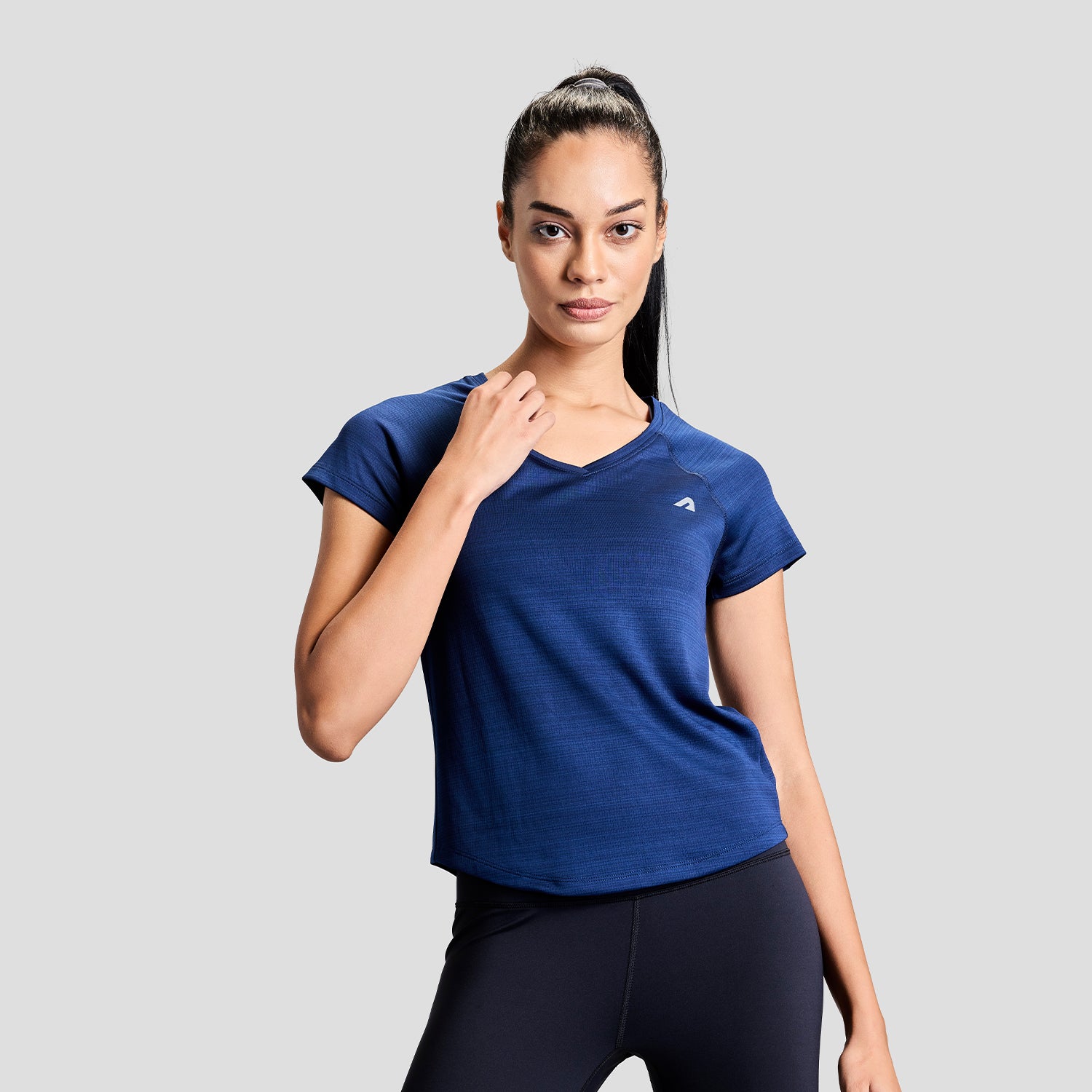 Womens High Power Tee - Navy