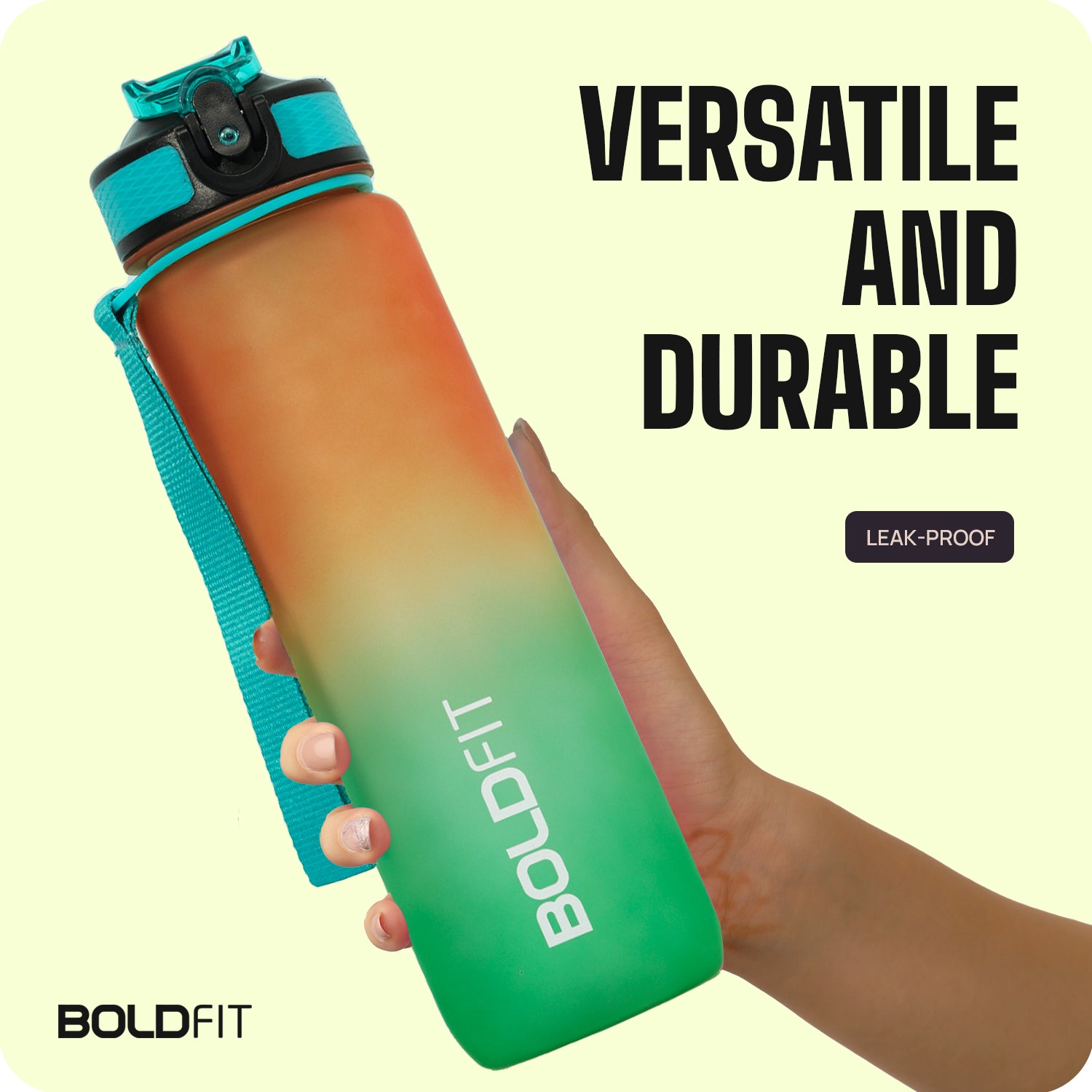 Aqua Motivational Bottle Orange Green - 1L