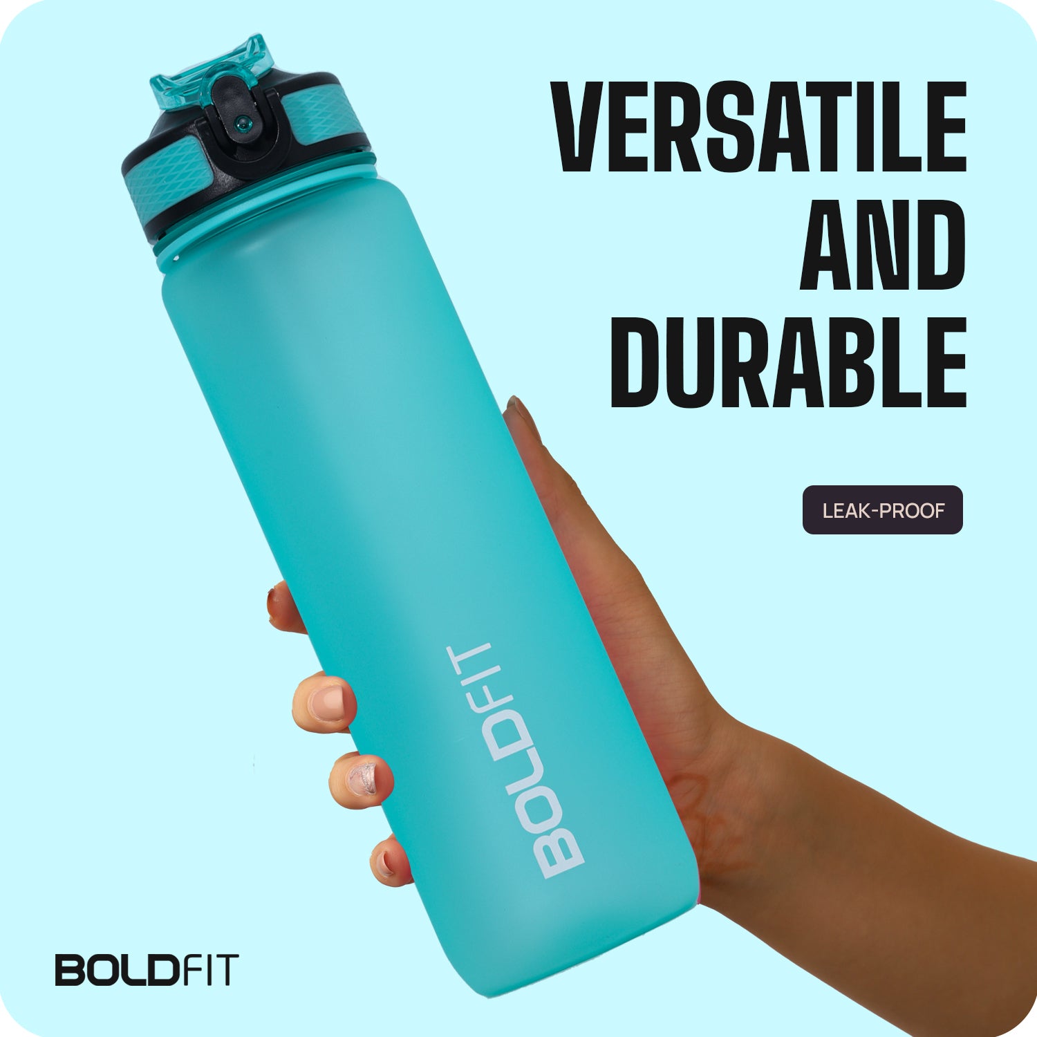 Aqua Motivational Bottle Mint Green - 1L