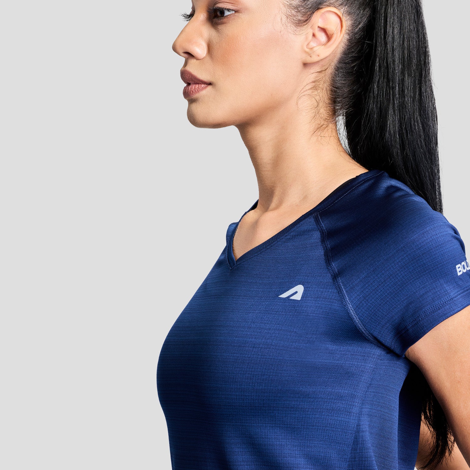 Womens High Power Tee - Navy