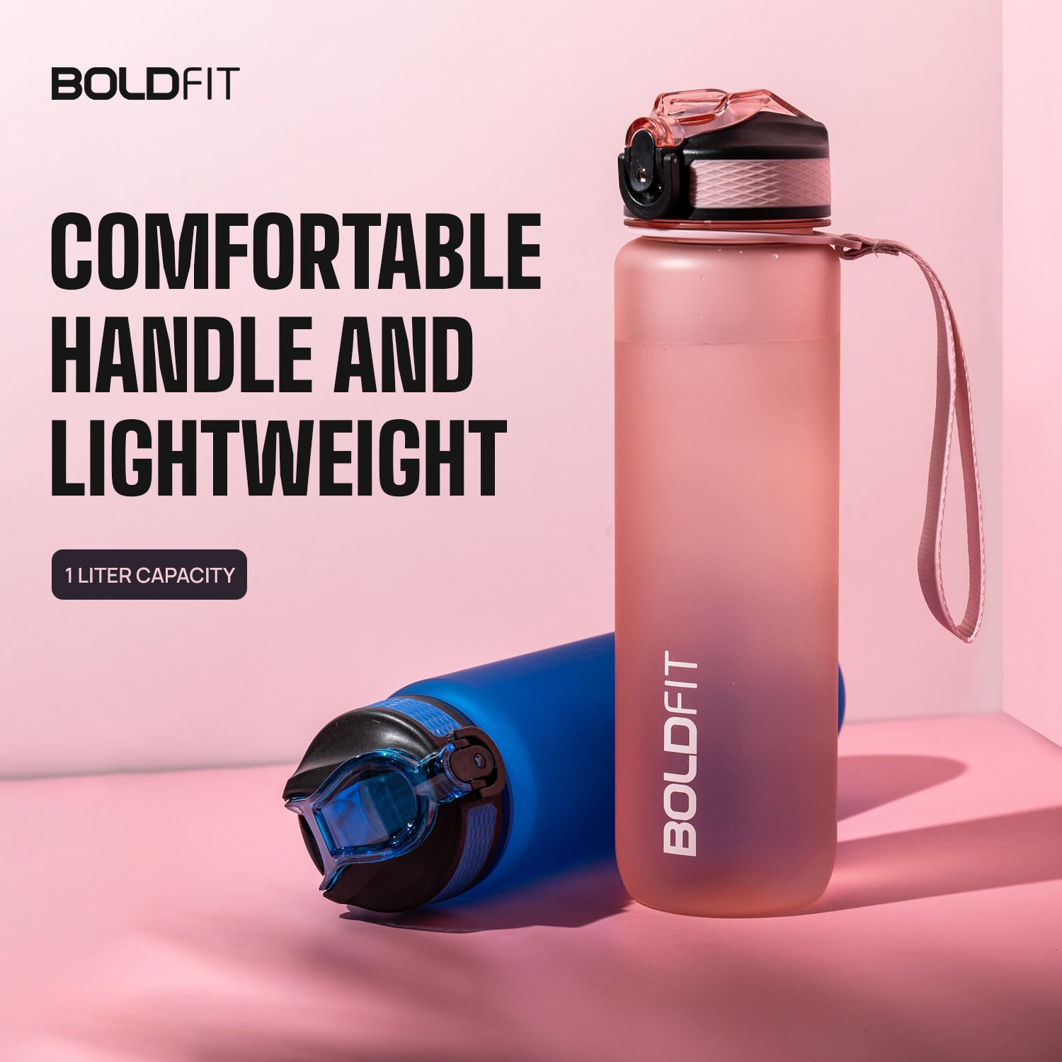 Aqua Motivational Bottle Pink - 1L