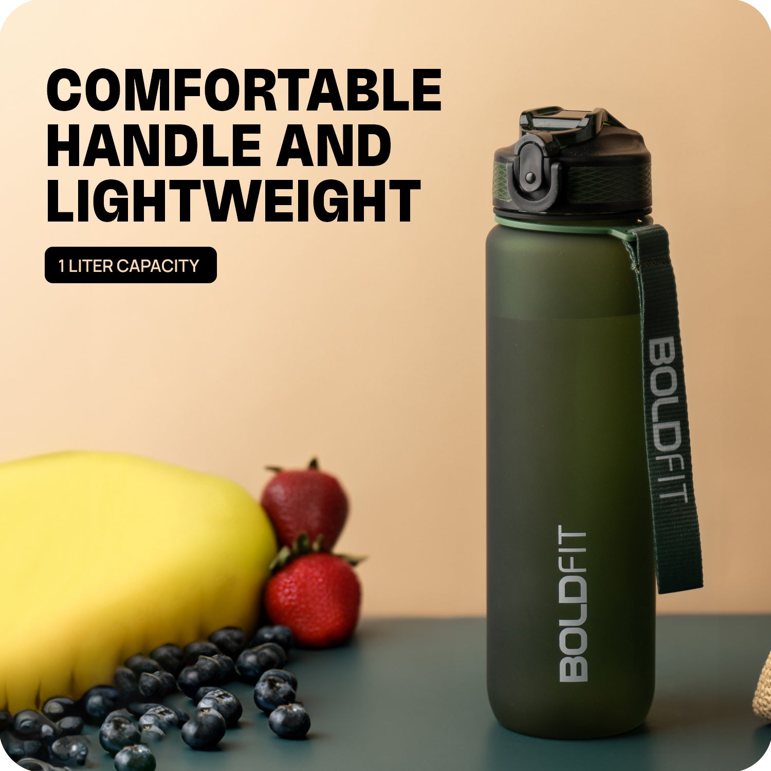 Aqua Motivational Bottle Hunter Green - 1L