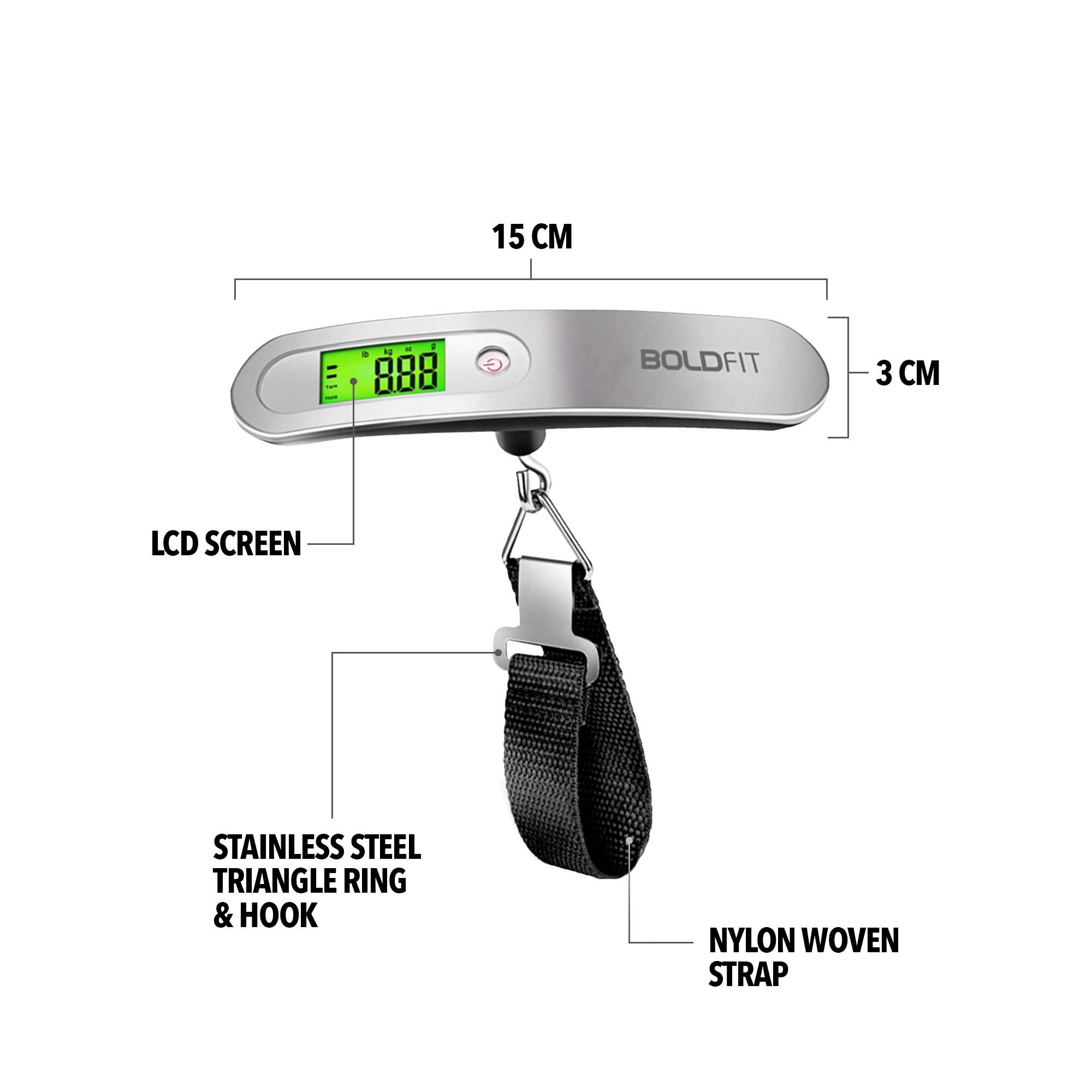 Digital Luggage Scale 50 kg with Battery