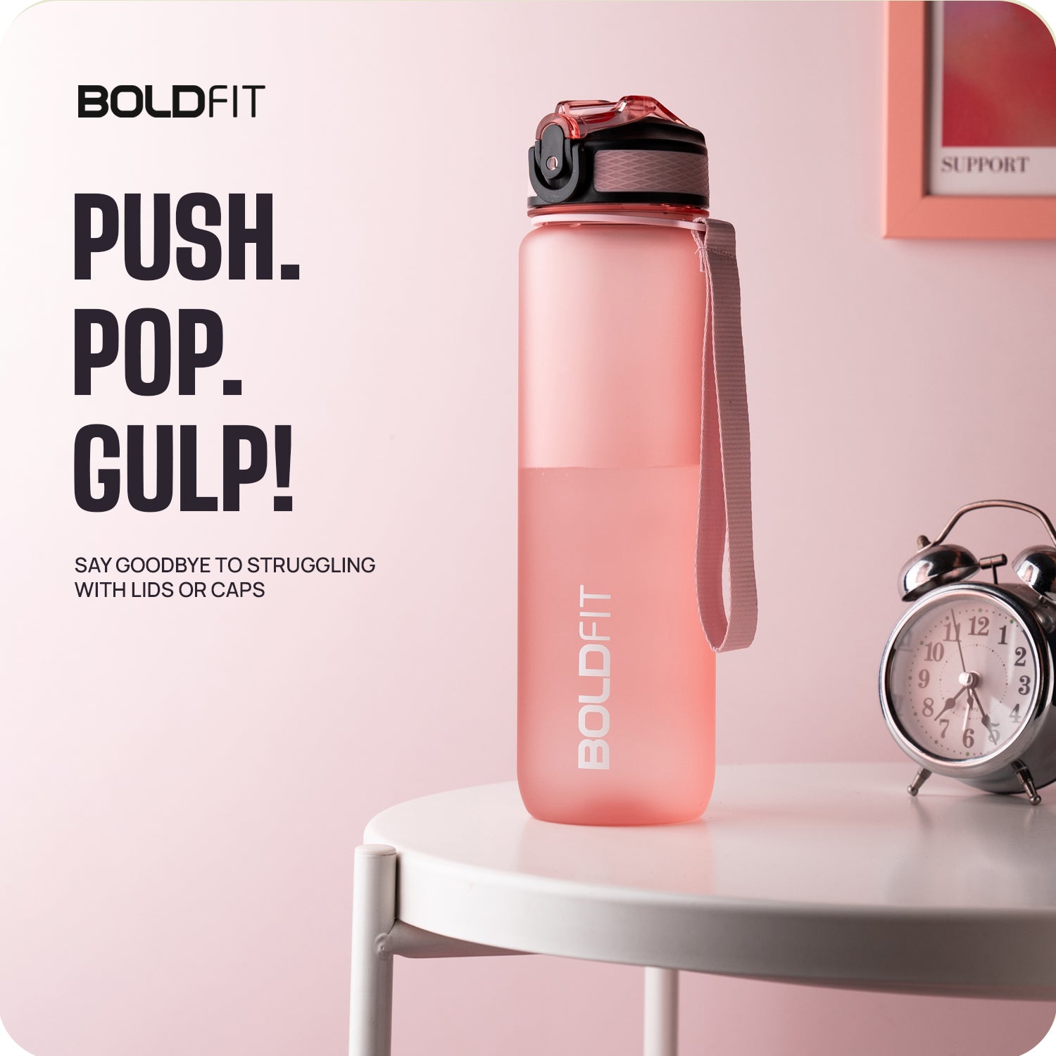 Aqua Motivational Bottle Pink - 1L