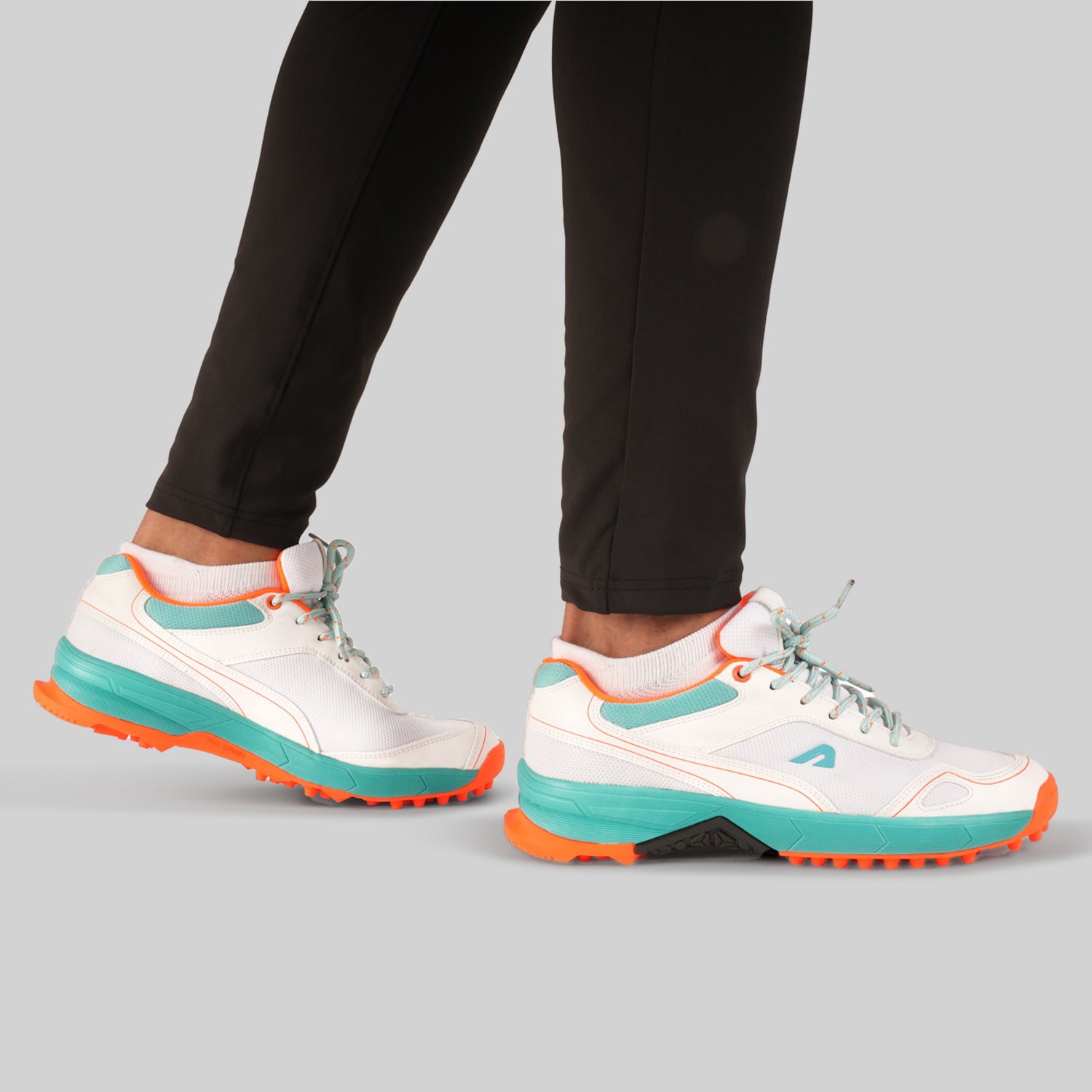 TurfPro Cricket Shoes - Mint-Orange