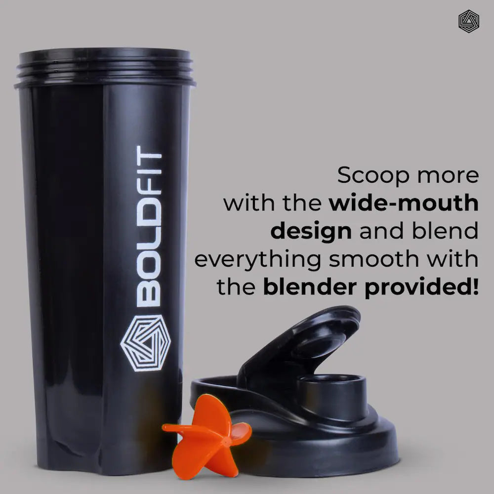 Boldfit Champion Shaker 700ml Black