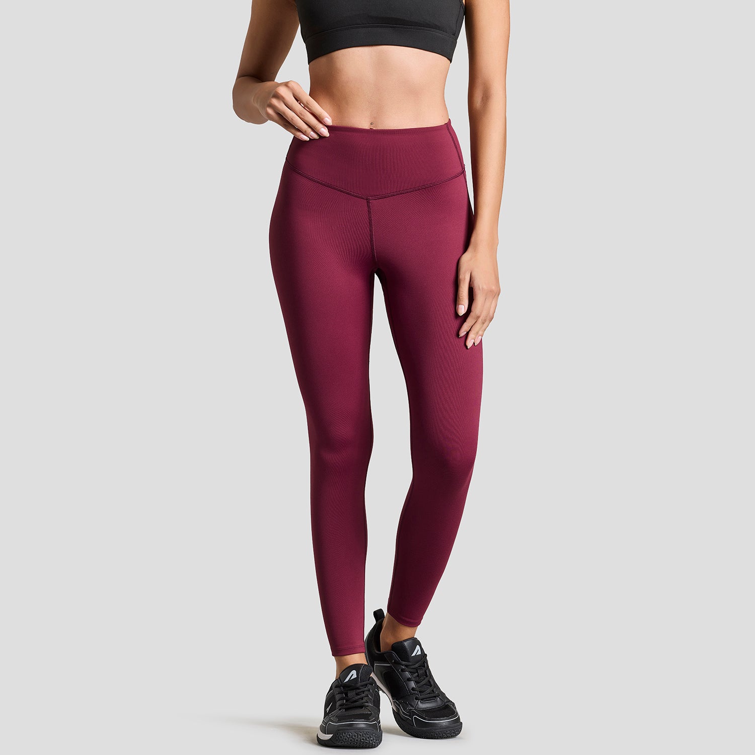 Womens Limitless Leggings -Burgundy