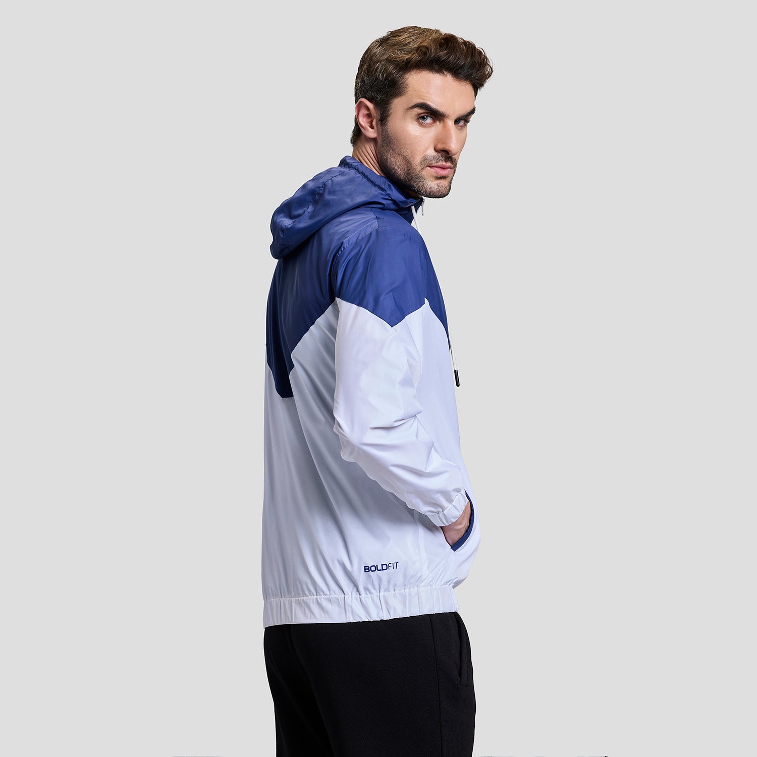 Windrush Mens Windcheater - Blue/White