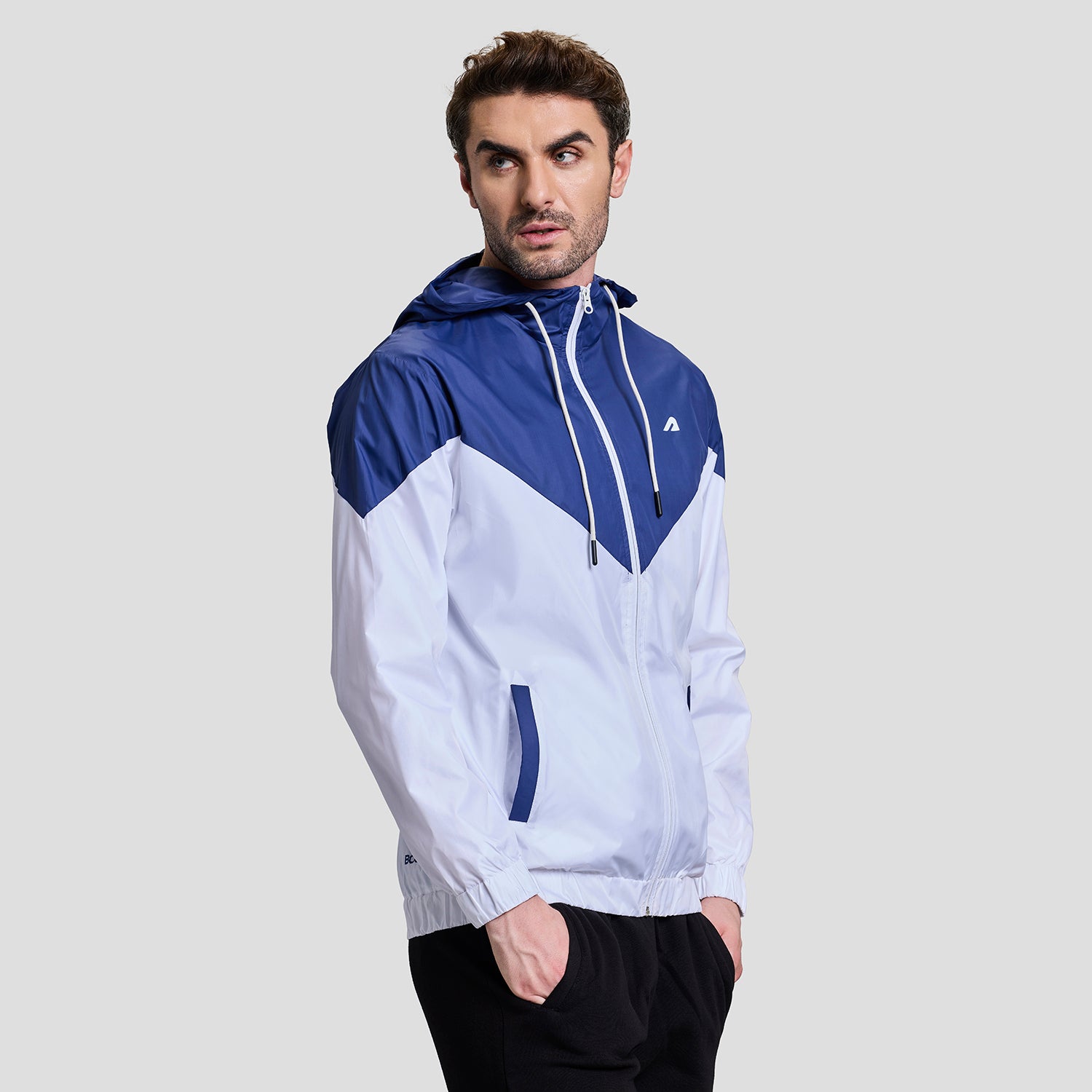 Windrush Mens Windcheater - Blue/White