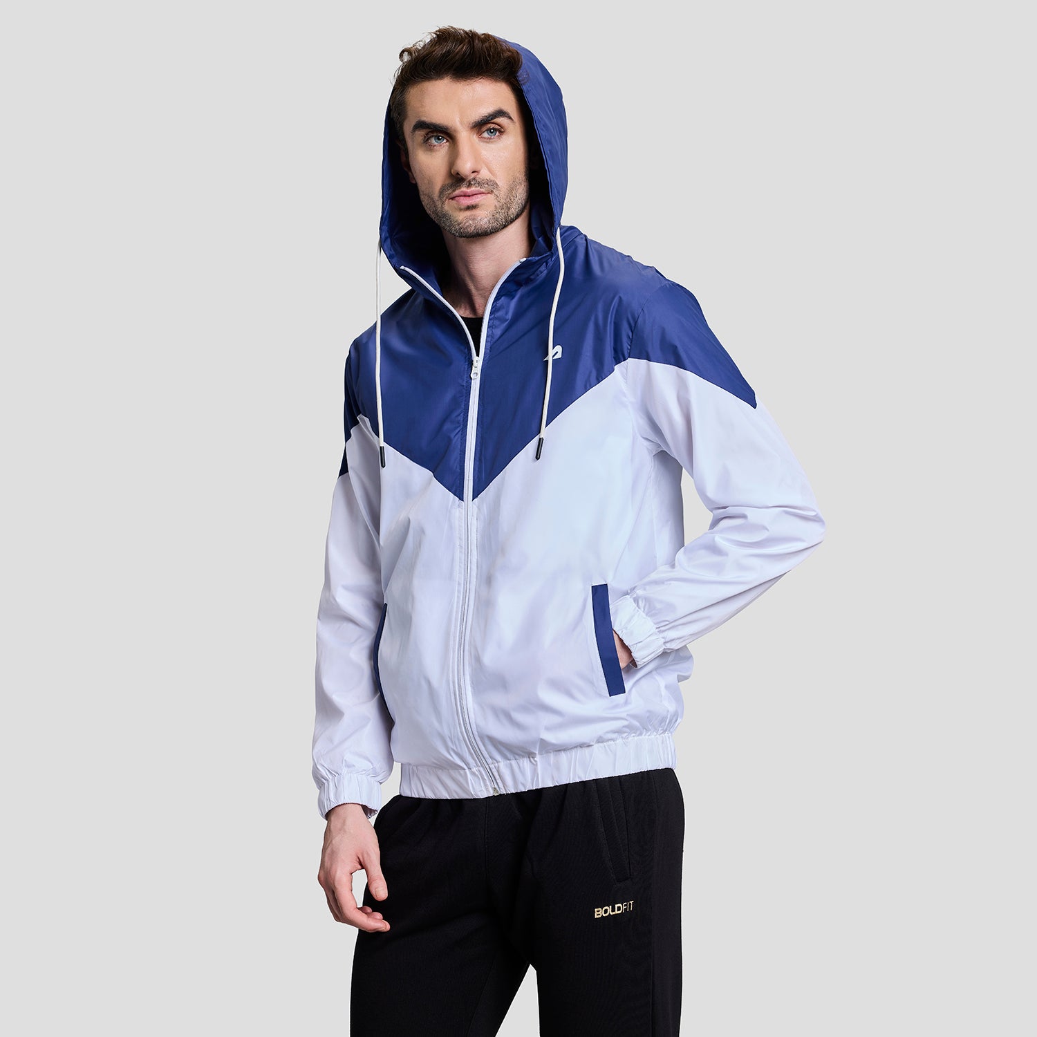 Windrush Mens Windcheater - Blue/White