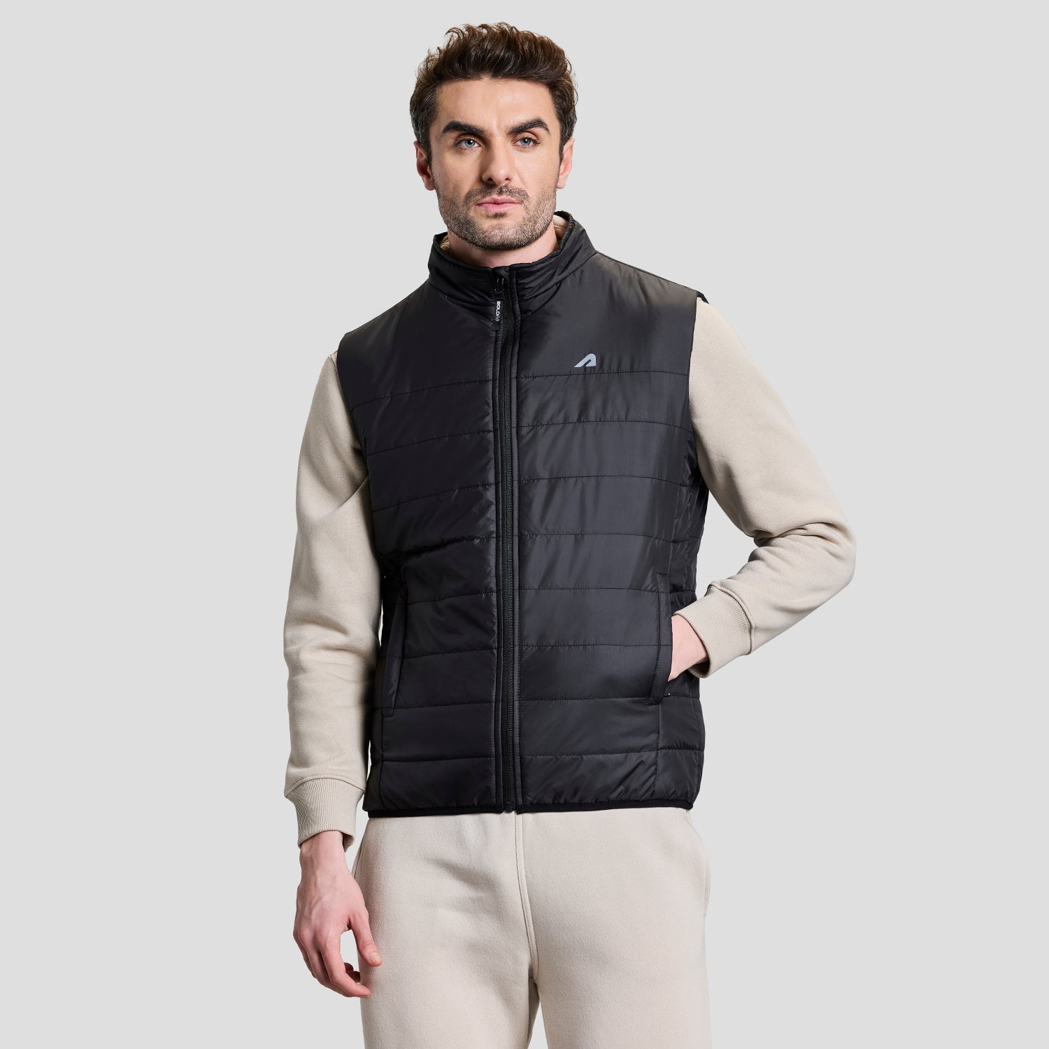 Boldfit Alpine Sleeveless Jacket for Men - BFTBM4006S Black