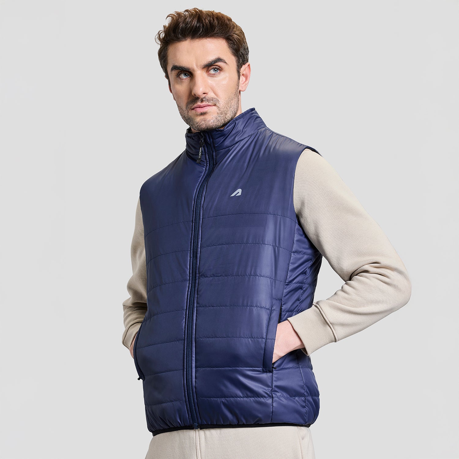 Boldfit Alpine Sleeveless Jacket for Men - BFTBM4006S Navy