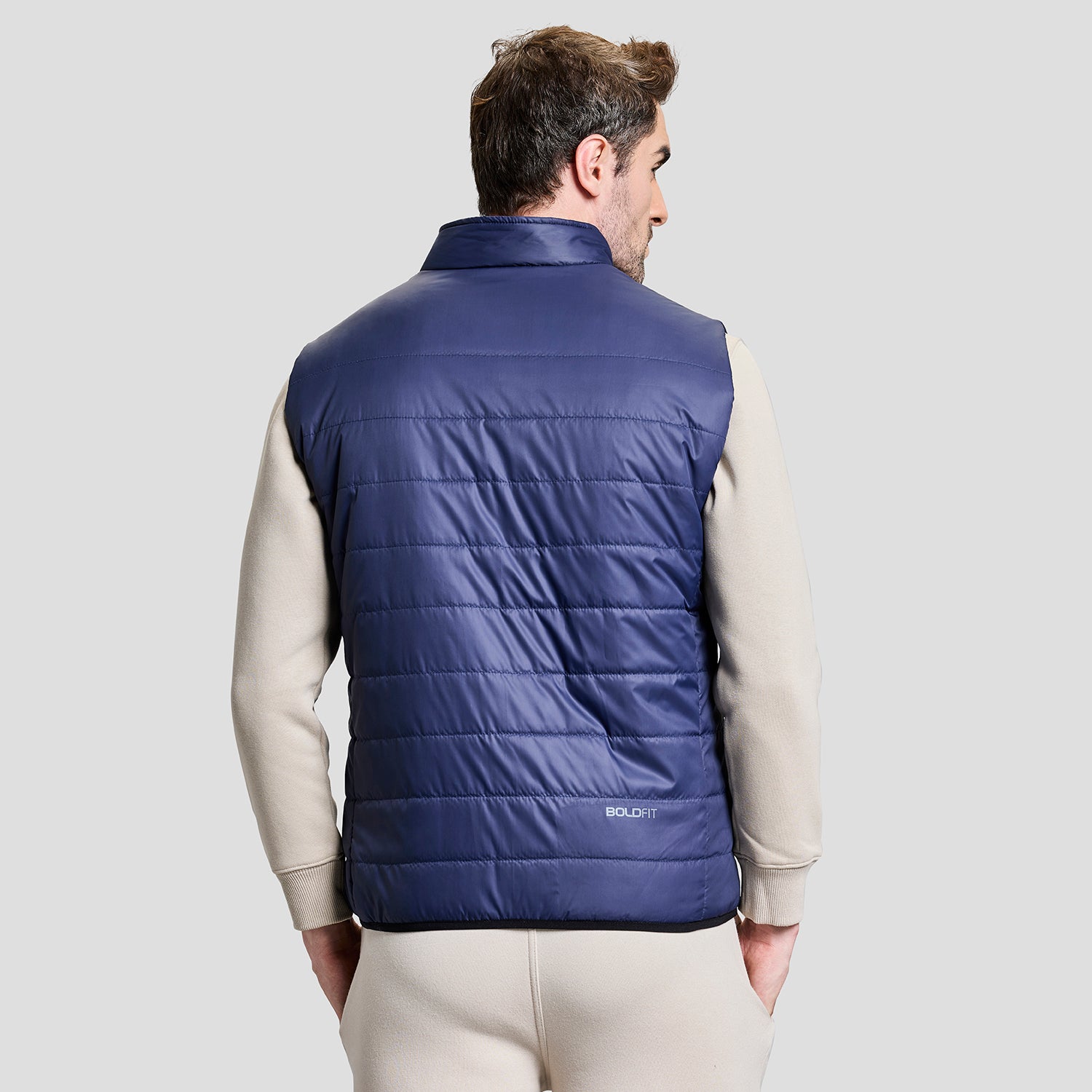 Boldfit Alpine Sleeveless Jacket for Men - BFTBM4006S Navy