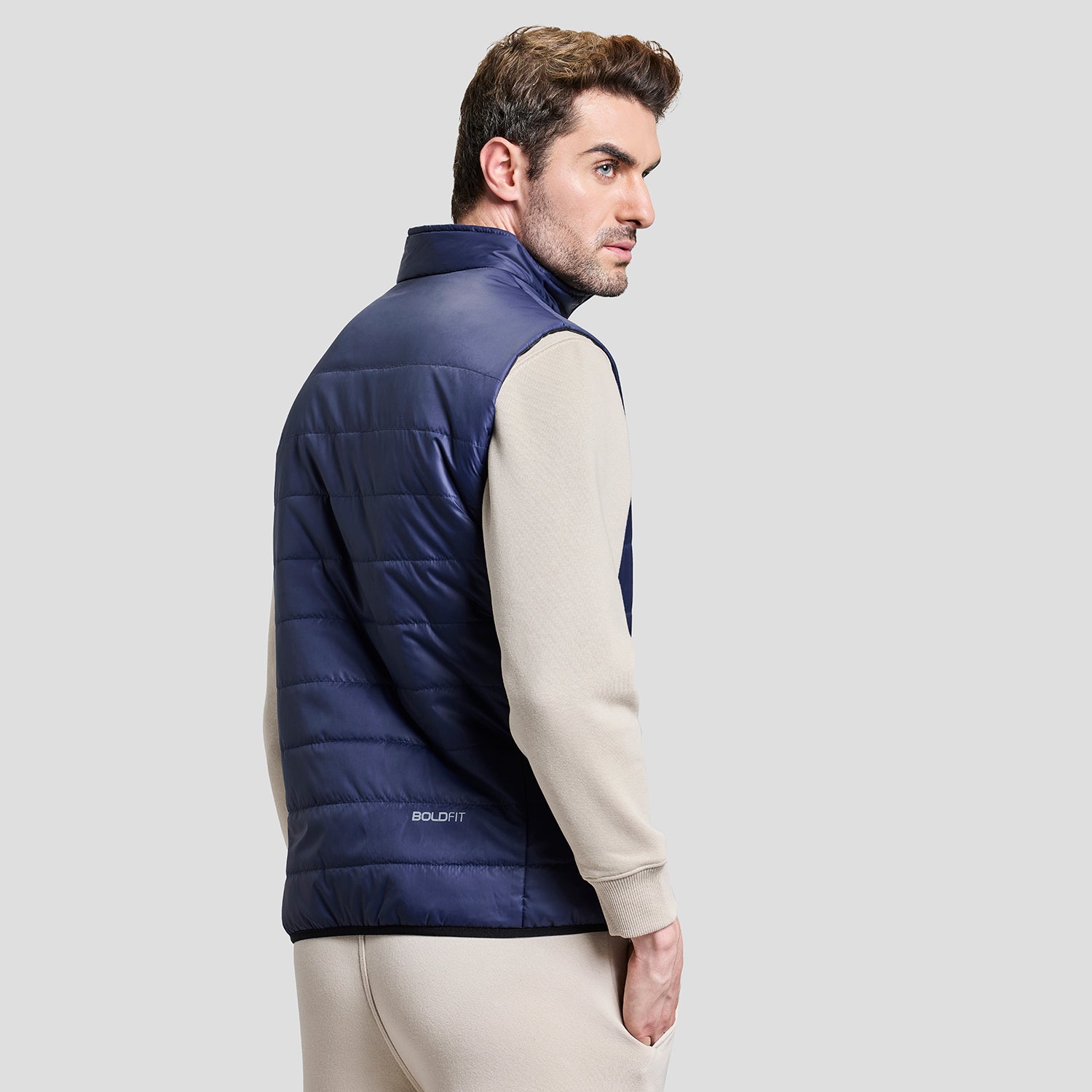 Boldfit Alpine Sleeveless Jacket for Men - BFTBM4006S Navy