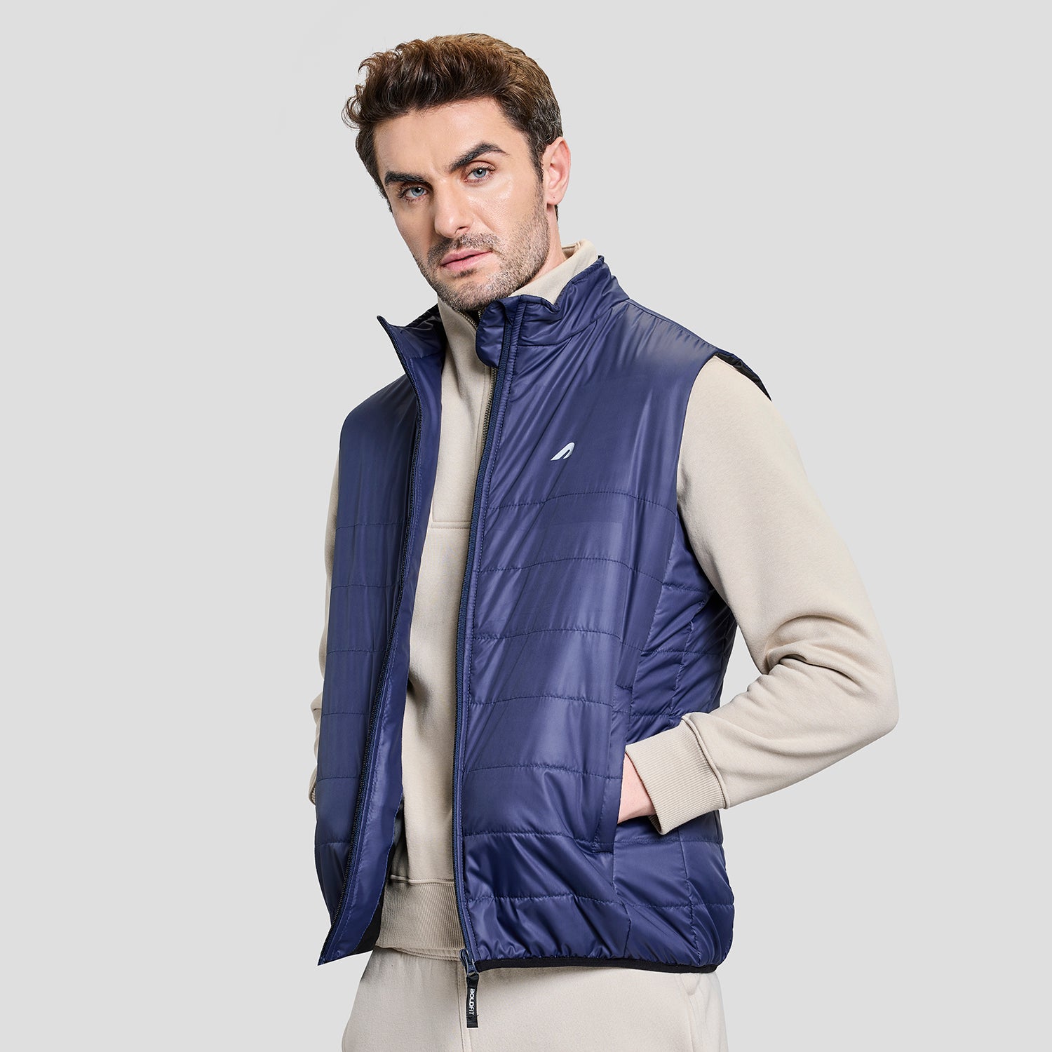 Boldfit Alpine Sleeveless Jacket for Men - BFTBM4006S Navy