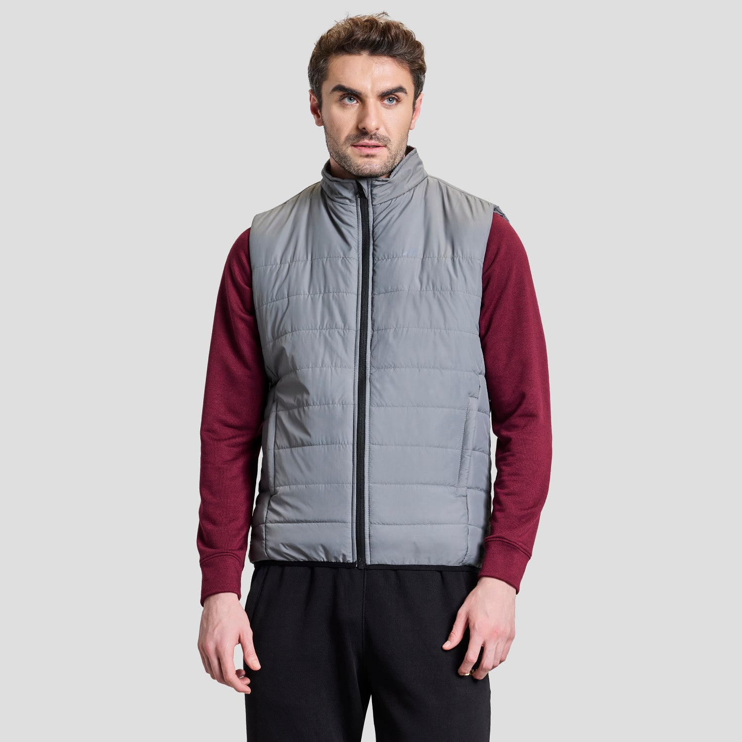 Boldfit Alpine Sleeveless Jacket for Men - BFTBM4006S Grey