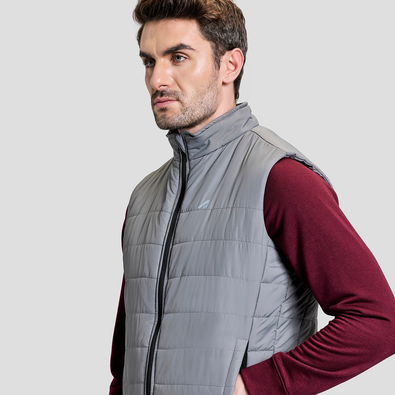 Boldfit Alpine Sleeveless Jacket for Men - BFTBM4006S Grey