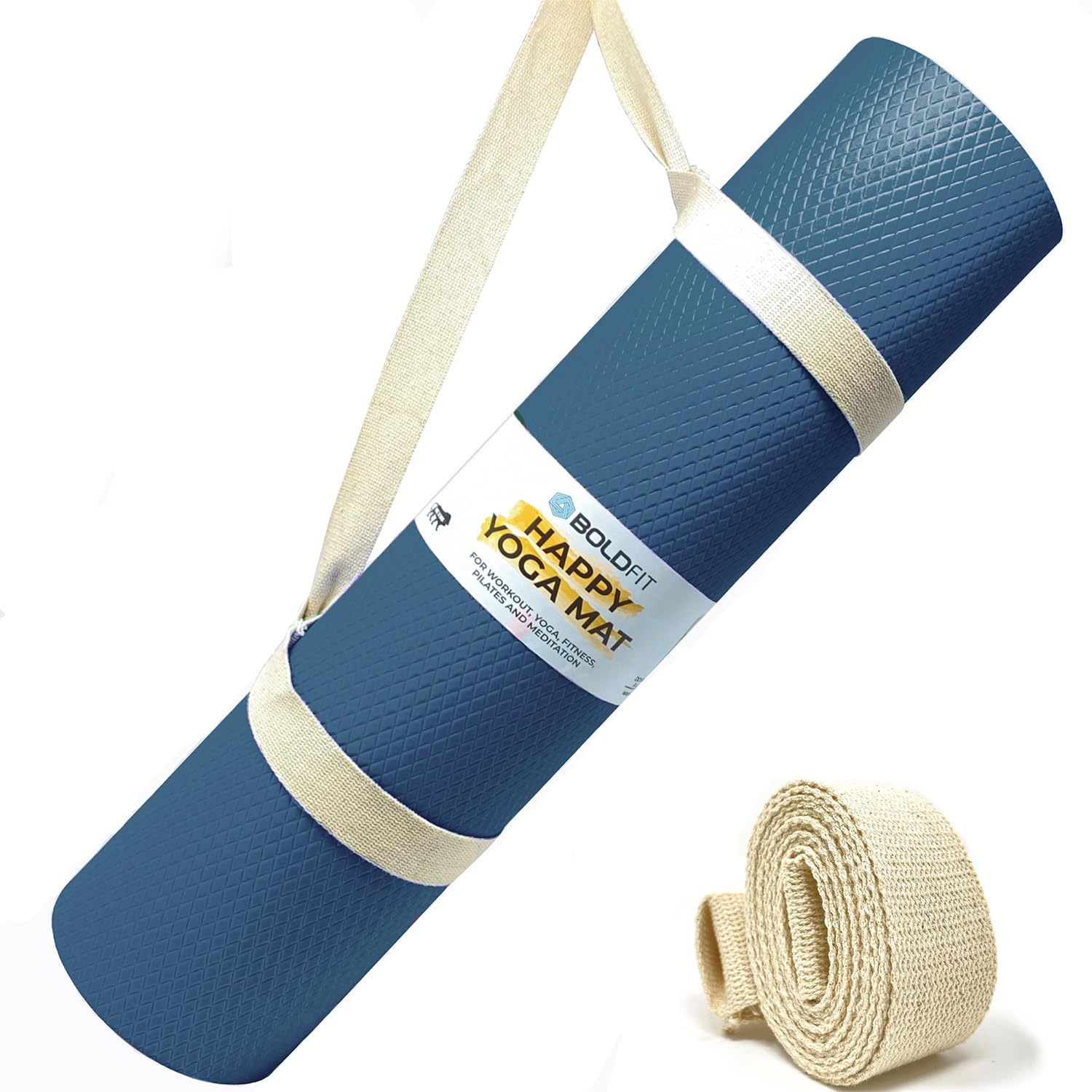 Boldfit Yoga mat for Women and Men with Carry Strap