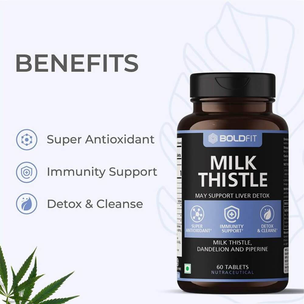 Boldfit Milk thistle supplement for liver support and liver detox