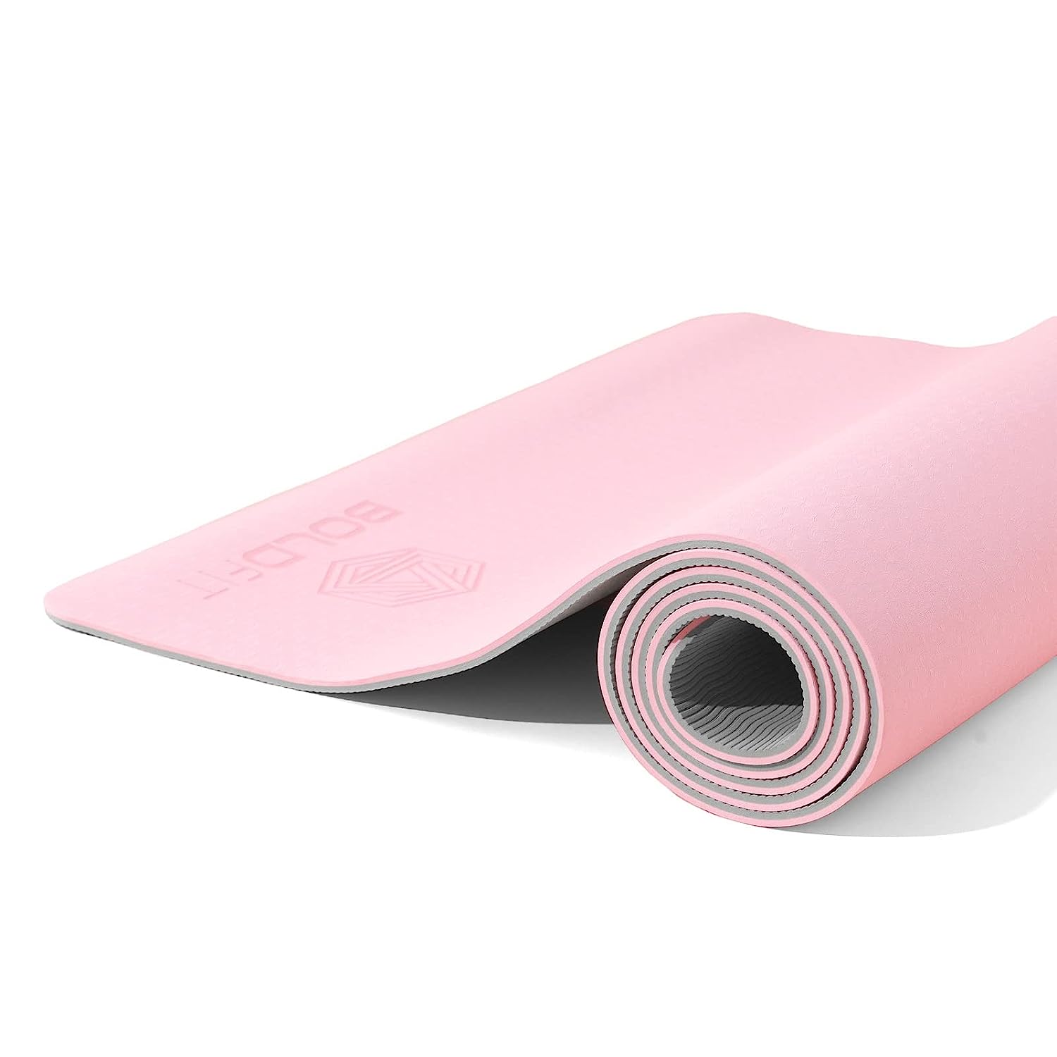 BOBO BANANA 1/4 Thick TPE Yoga Mat,72x24 Eco-friendly Non-Slip pink