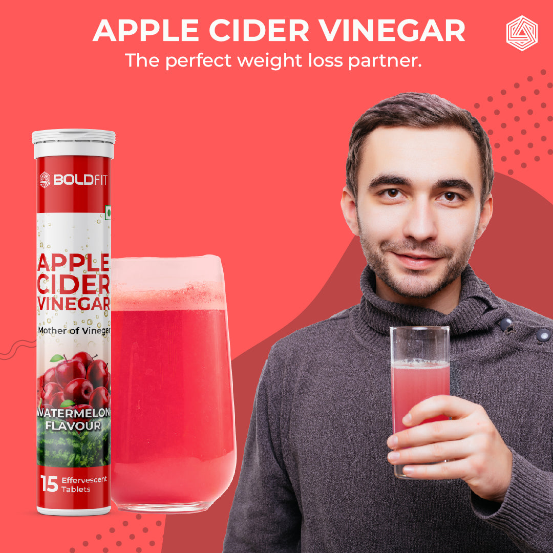 Apple Cider Vinegar - Pack Of 15 Effervescent Tablets for Immunity, Digestion, ACV Tablets With Watermelon Flavor
