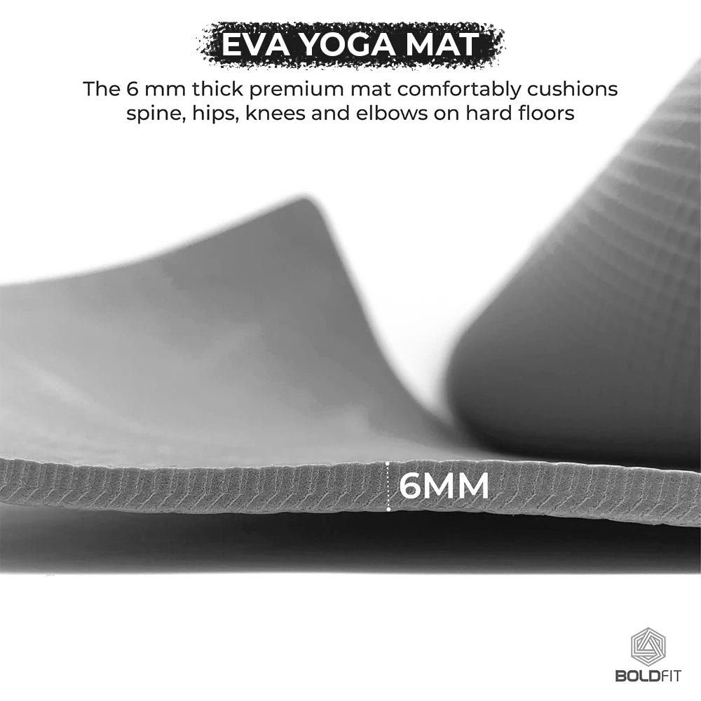 MULIN 4MM Thick Durable EVA Yoga Mat, for Beginners, India