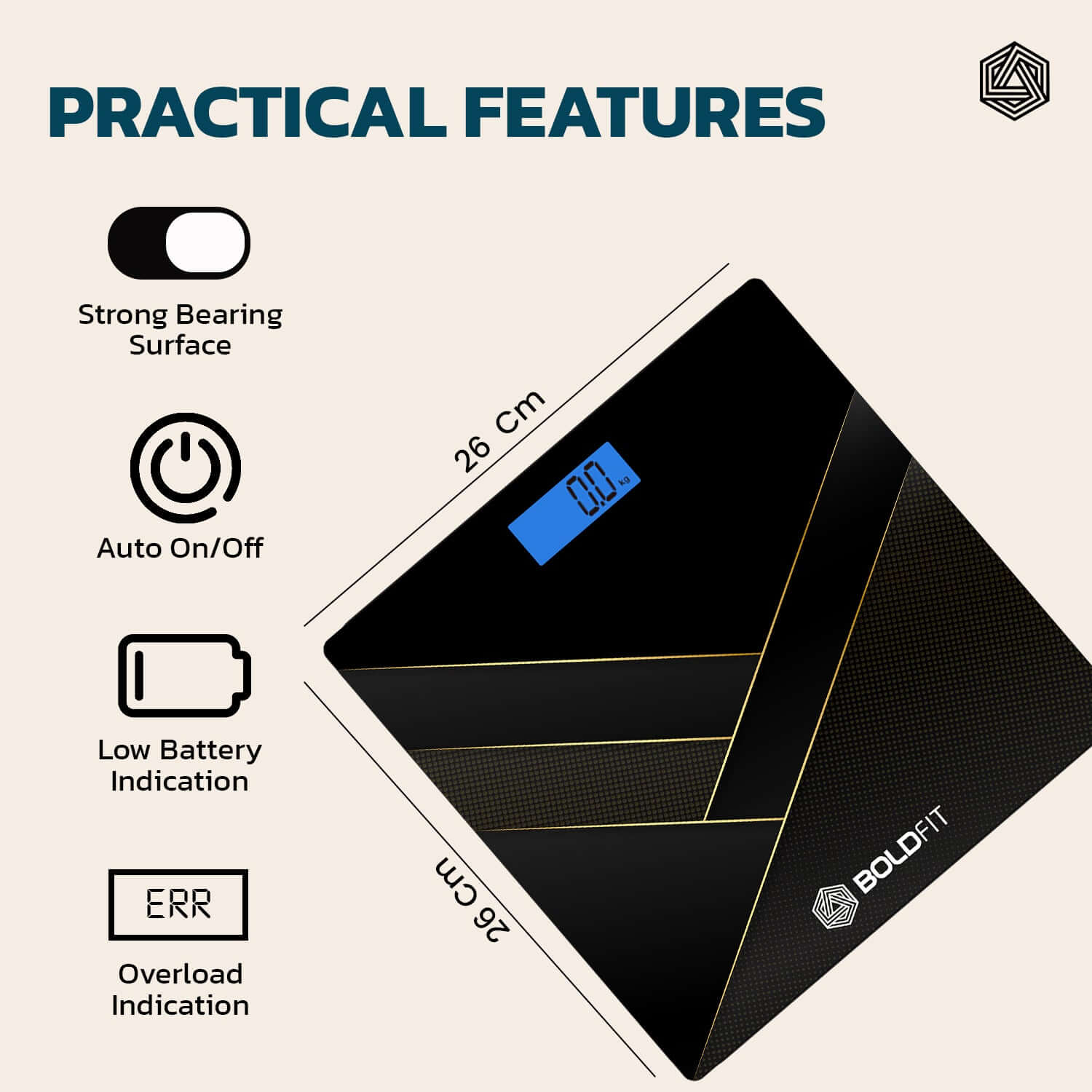 Boldfit Digital Weighing Scale for Body Weight Measurement - BoldFit