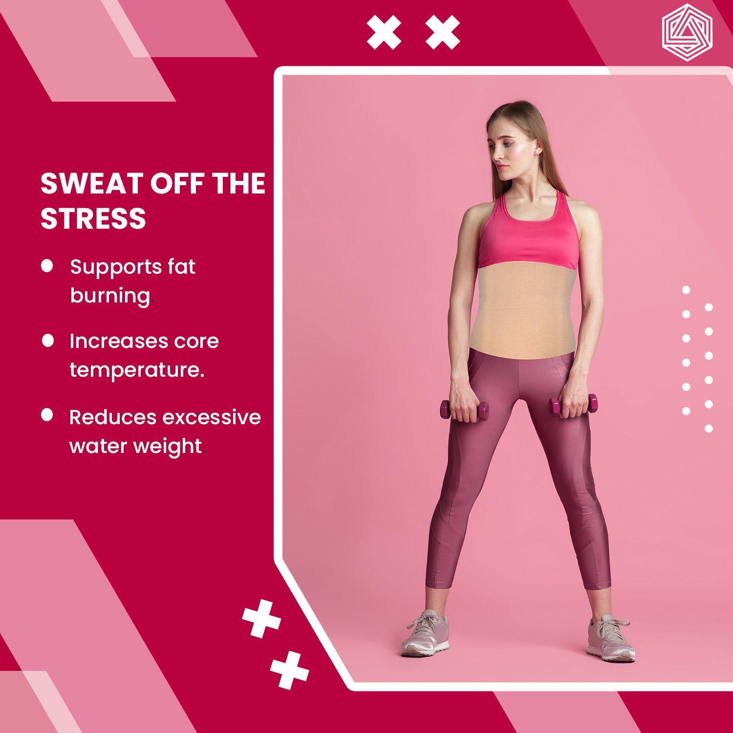 Boldfit Tummy Shaper Sweat Slim Belt For Stomach Fitness Exercise, L - XL